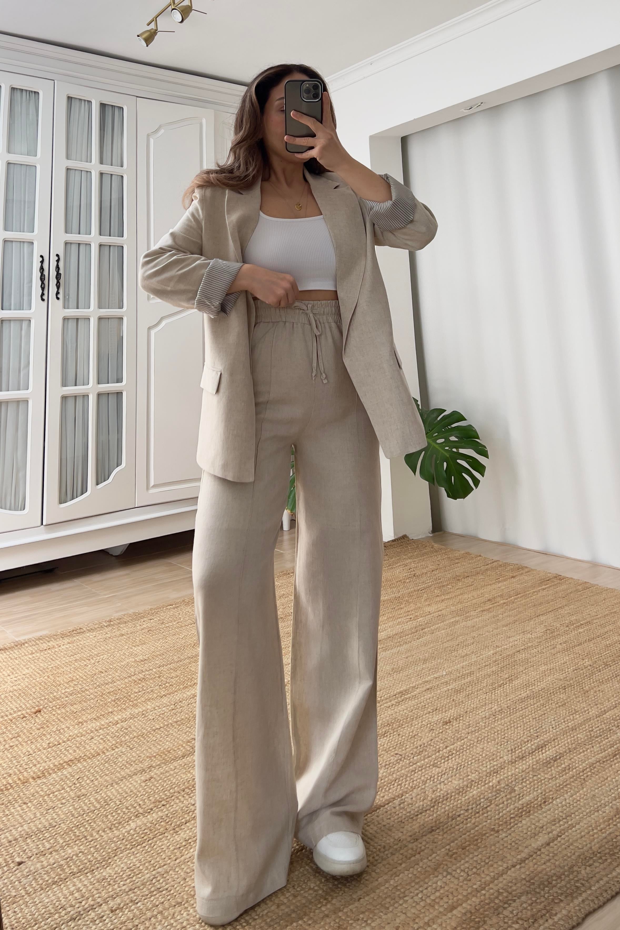 Taş Kapak Cepli Keten Blazer Ceket uygun fiyatlarda www.butikhola.com adresinde