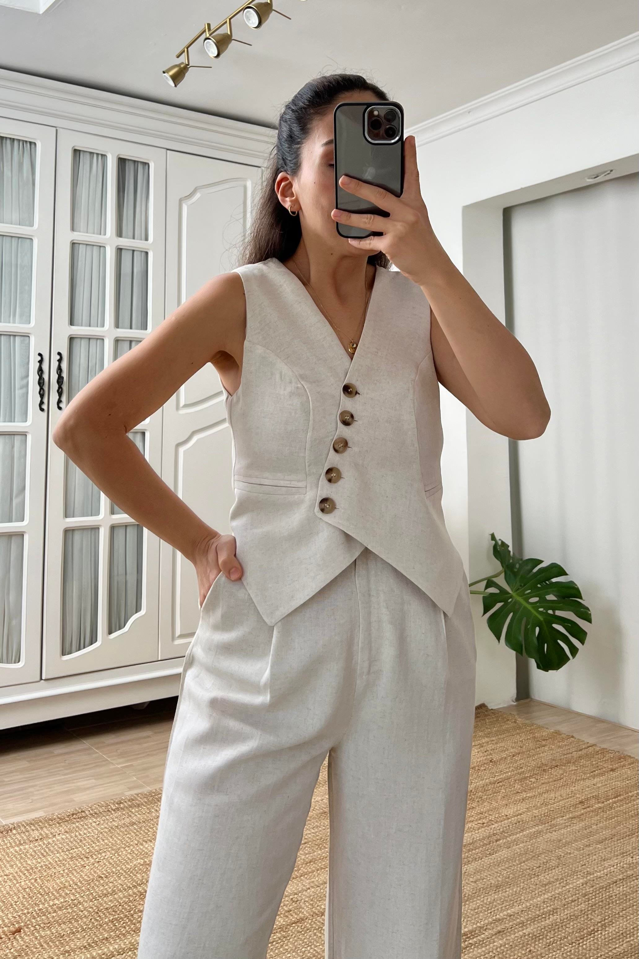 Taş Maskülen Keten Yelek Pantolon Takım uygun fiyatlarda www.butikhola.com adresinde
