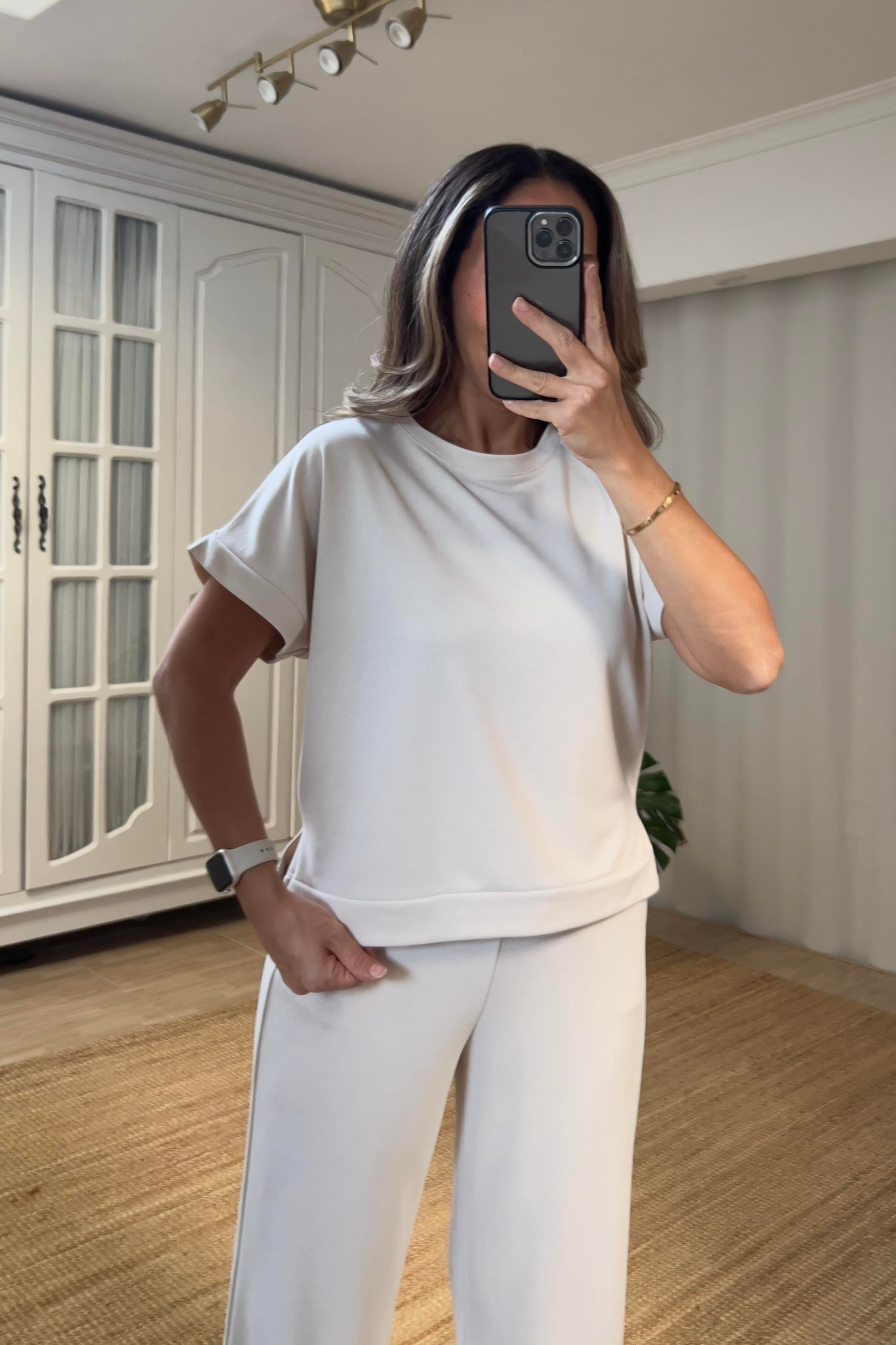 Taş Oysho Kumaş Modal Tshirt Pantolon Takım uygun fiyatlarda www.butikhola.com adresinde