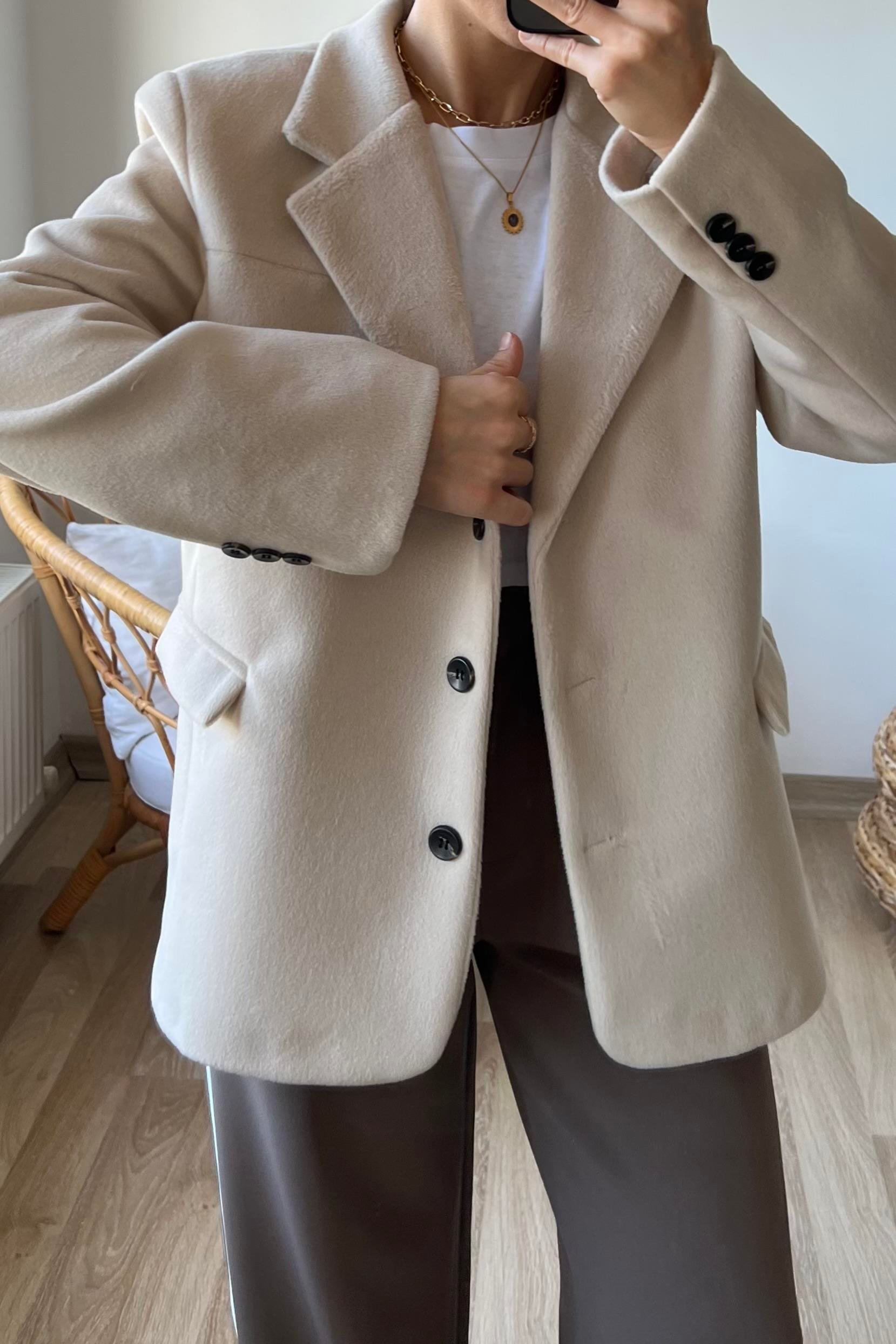 Taş Premium Cepli Kaşe Blazer Ceket uygun fiyatlarda www.butikhola.com adresinde