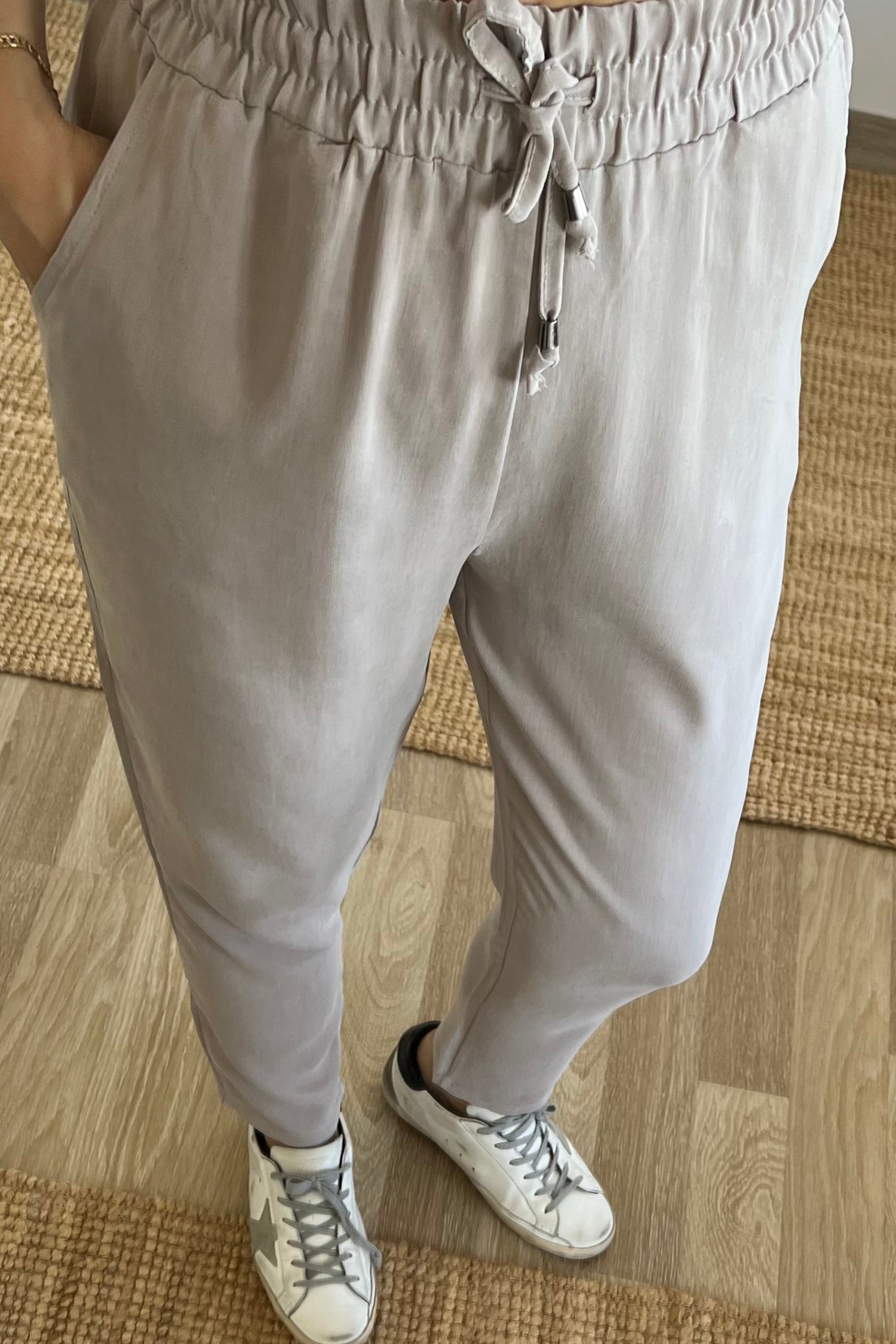 Taş Rengi Beli İplli Havuç Kesim Tensel Pantolon uygun fiyatlarda www.butikhola.com adresinde