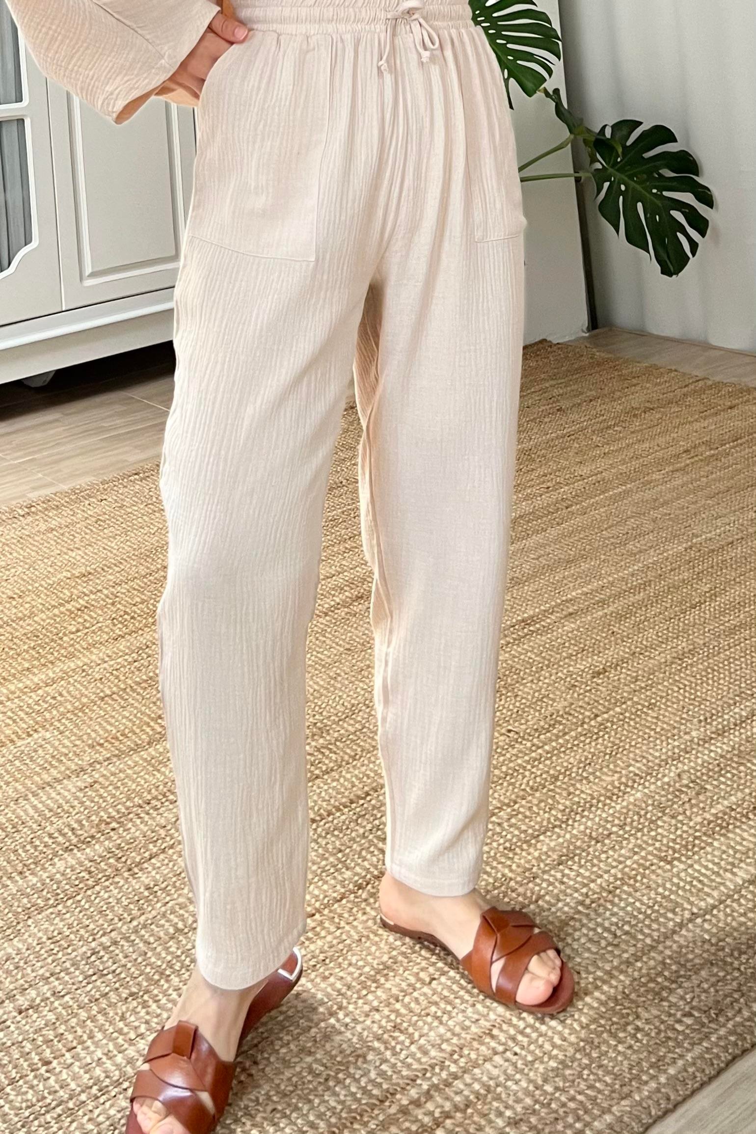 Taş Rengi Bluz Pantolon Müslin Takım uygun fiyatlarda www.butikhola.com adresinde