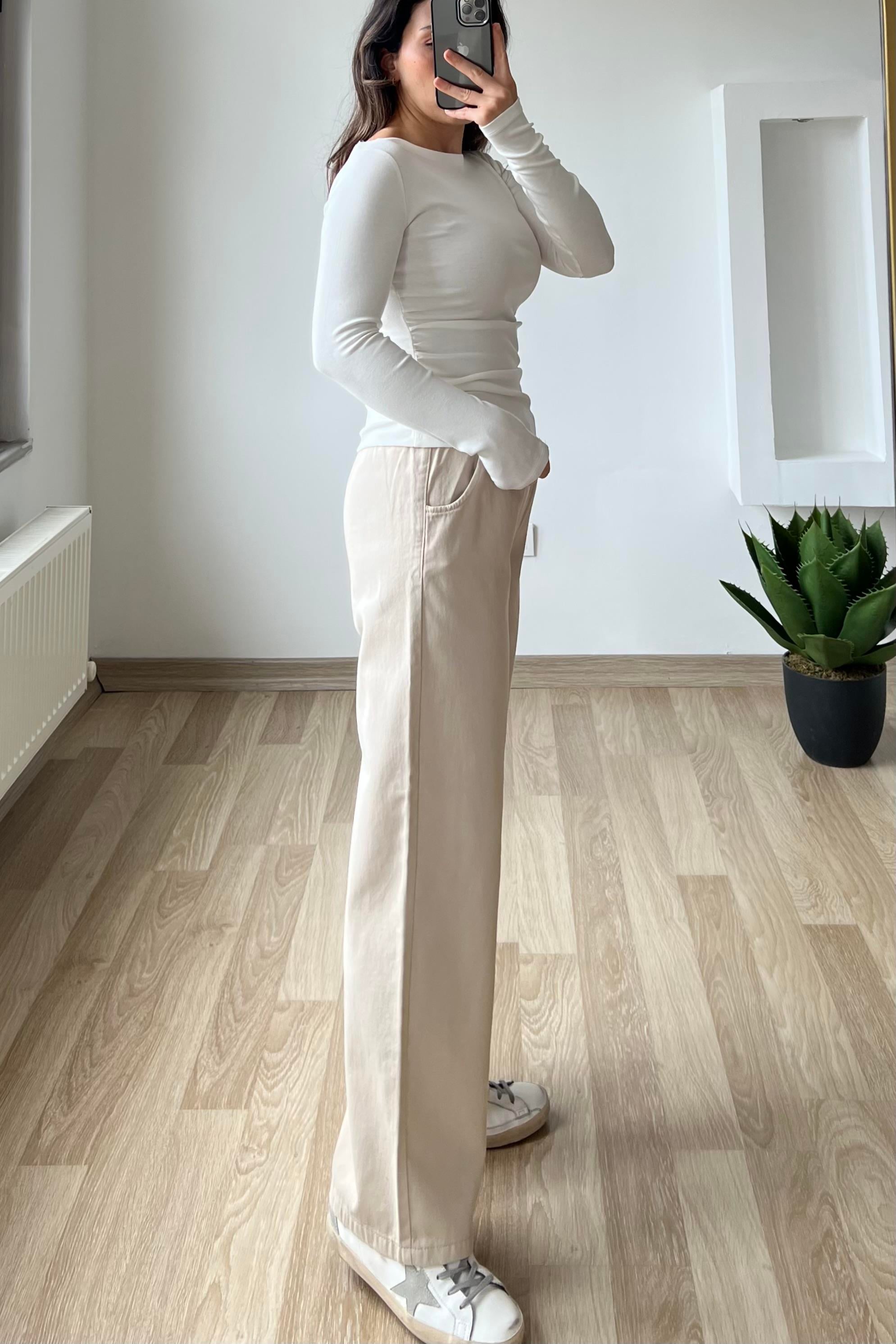 Taş Rengi Gabardin Pantolon uygun fiyatlarda www.butikhola.com adresinde