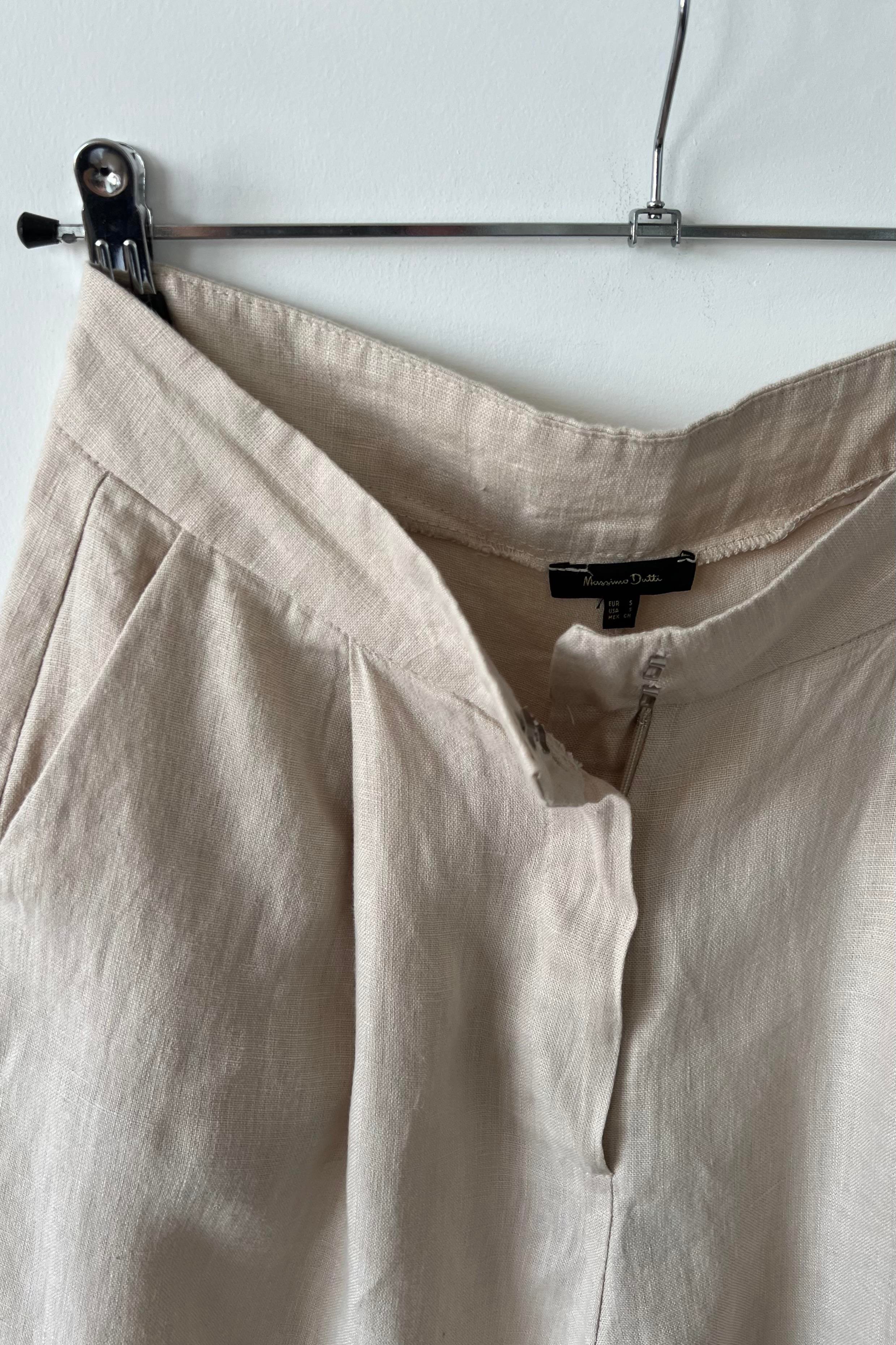 Taş Rengi Ham Keten Comfort Pantolon uygun fiyatlarda www.butikhola.com adresinde