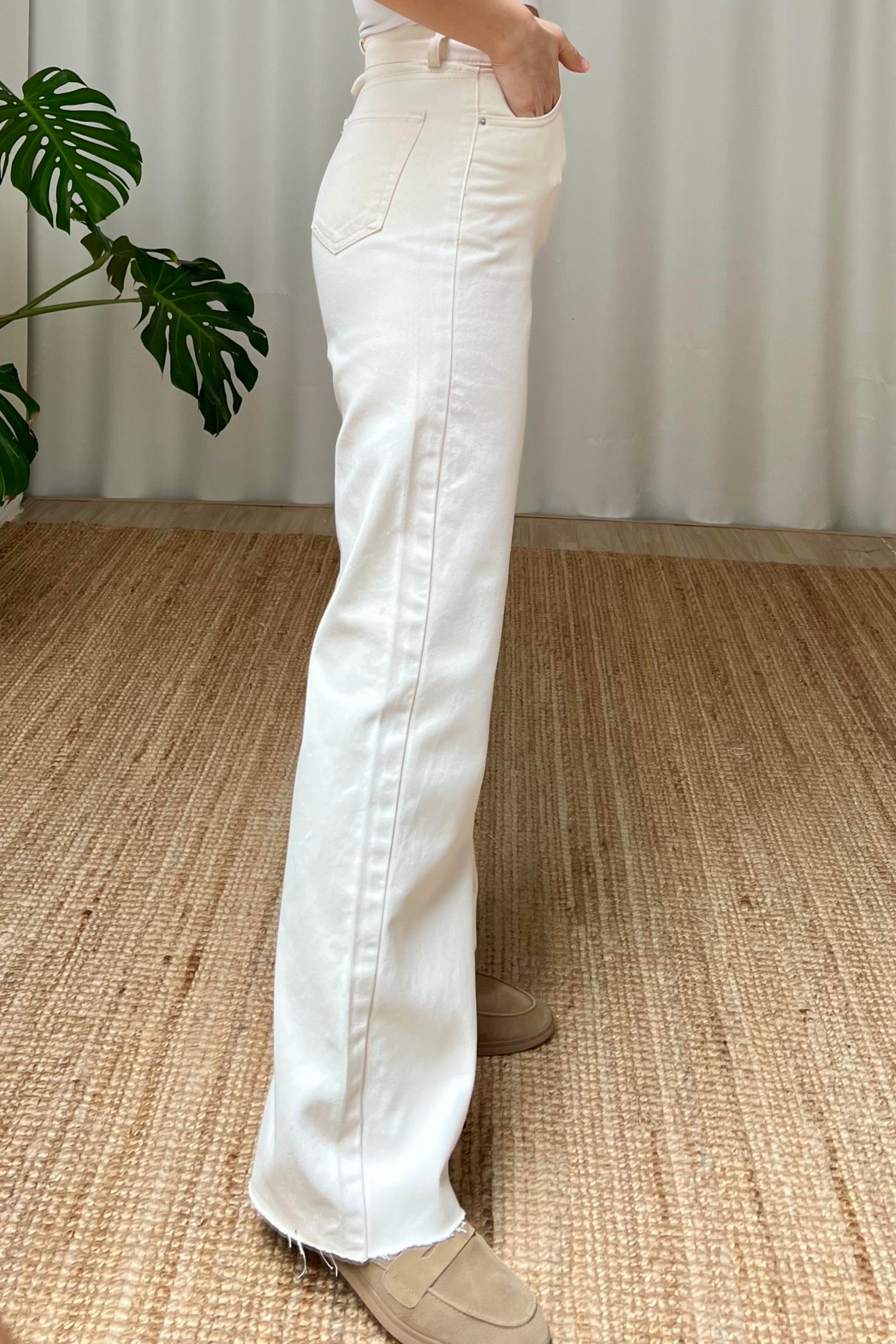 Taş Rengi Yüksek Bel Wide Leg Jean uygun fiyatlarda www.butikhola.com adresinde
