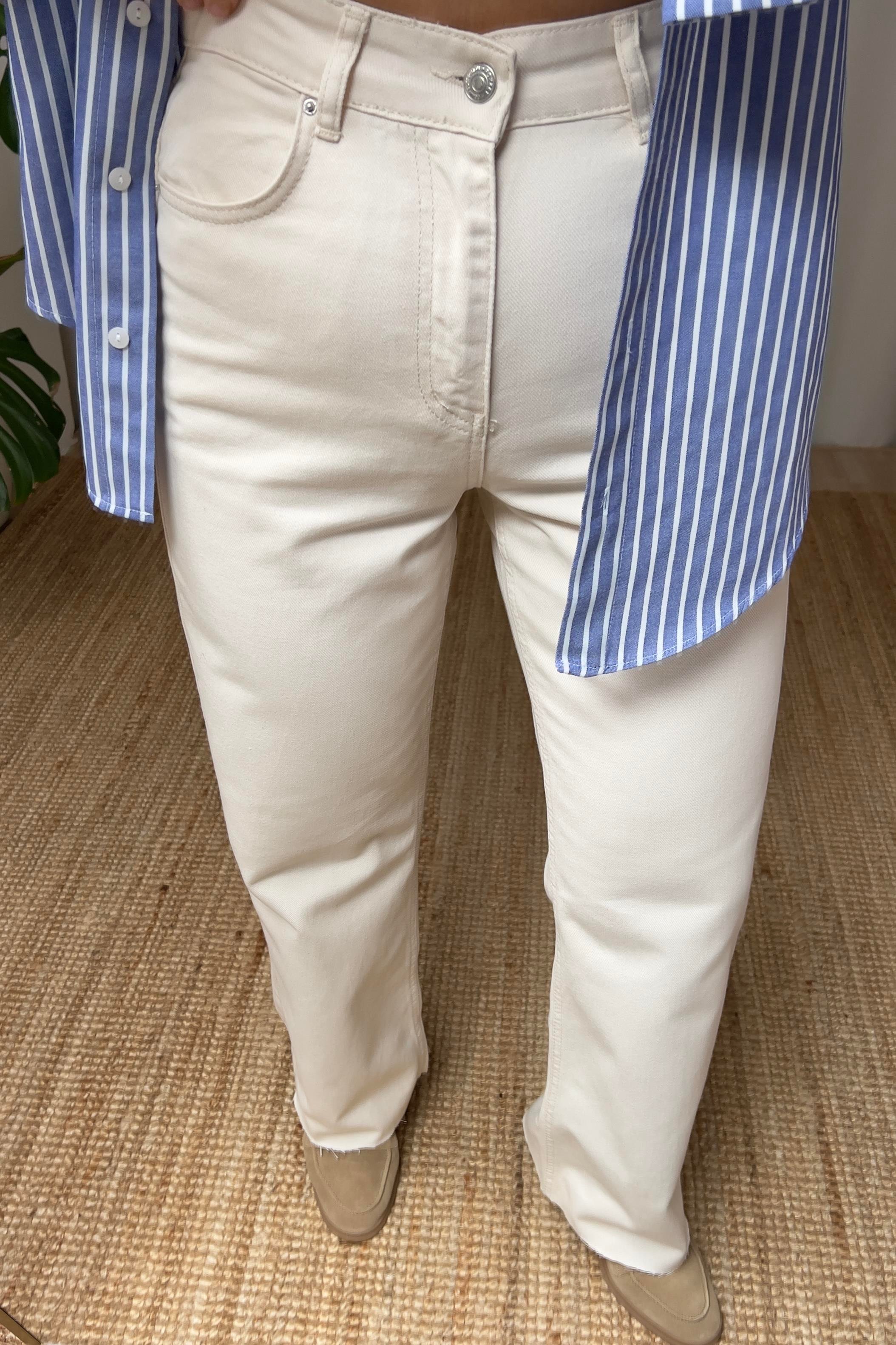 Taş Rengi Yüksek Bel Wide Leg Jean uygun fiyatlarda www.butikhola.com adresinde
