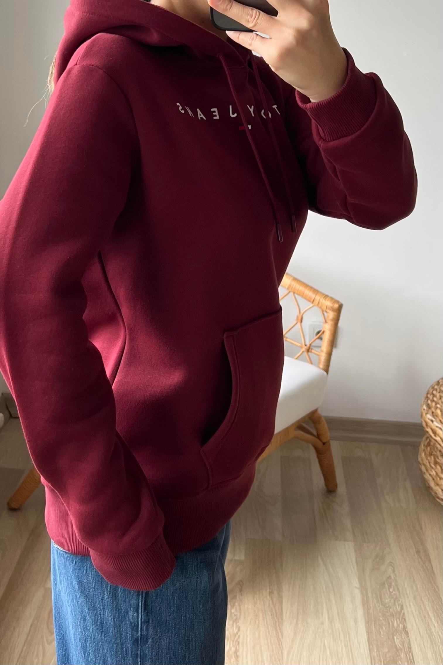 TH Bordo Kanguru Cepli Kapüşonlu Sweatshirt uygun fiyatlarda www.butikhola.com adresinde