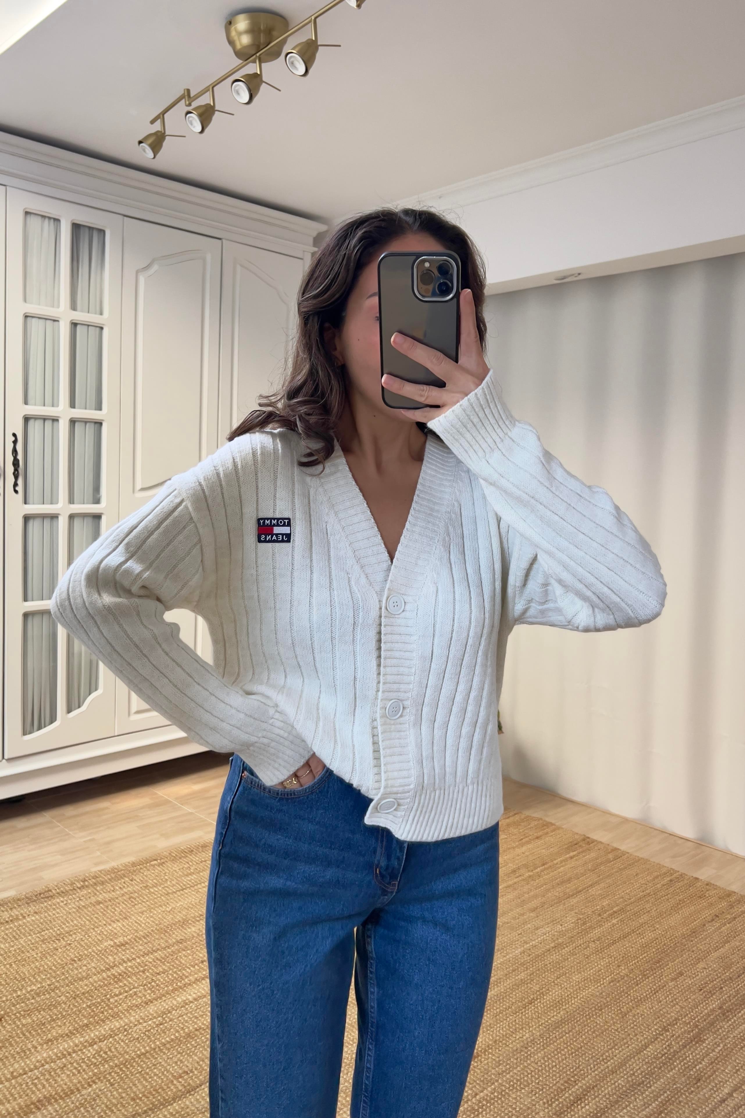 TH Ekru Arma Nakışlı Hırka  uygun fiyatlarda www.butikhola.com adresinde