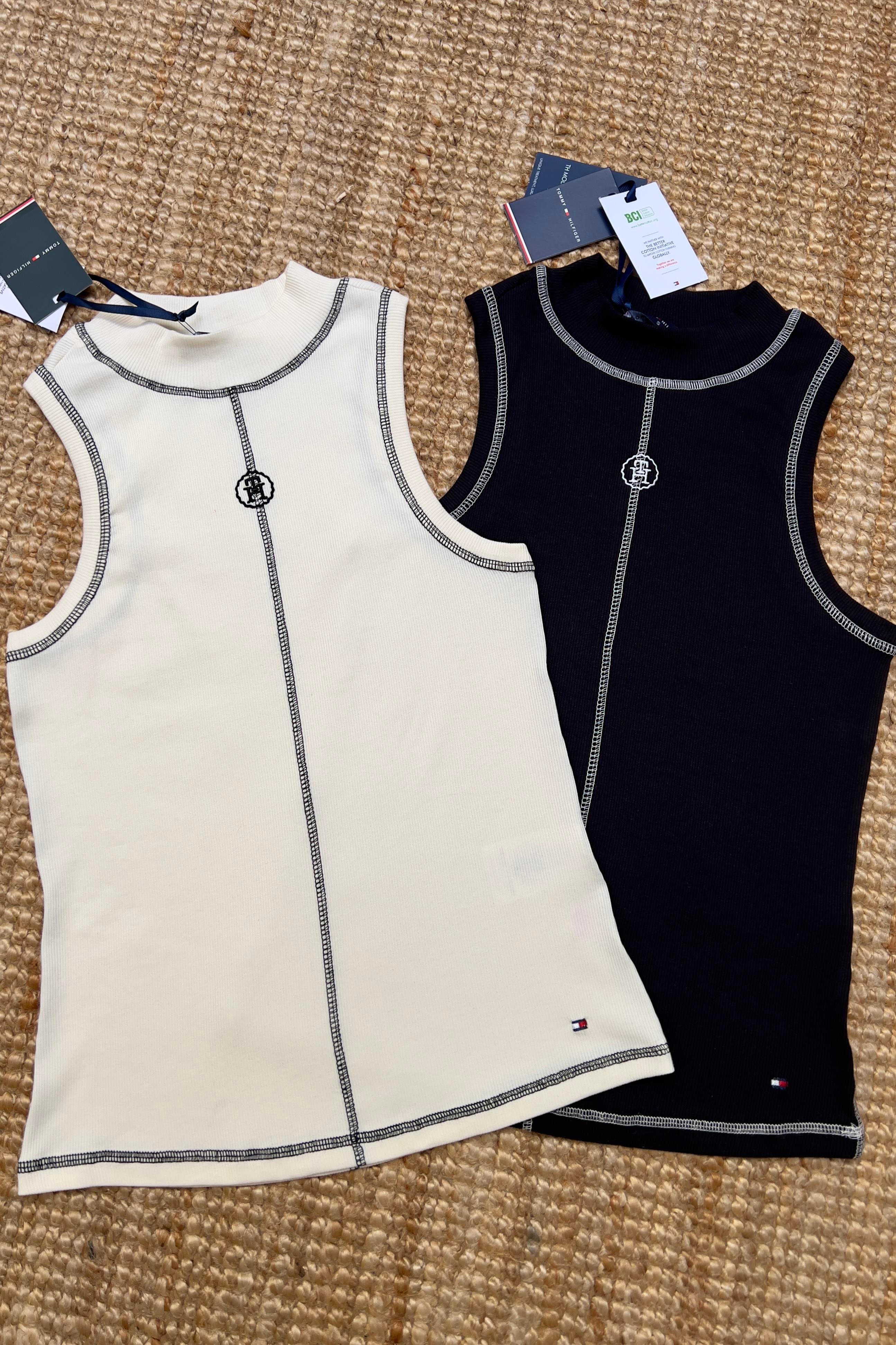 TH Ekru Logo Nakışlı Dikiş Detaylı Kolsuz Tshirt uygun fiyatlarda www.butikhola.com adresinde