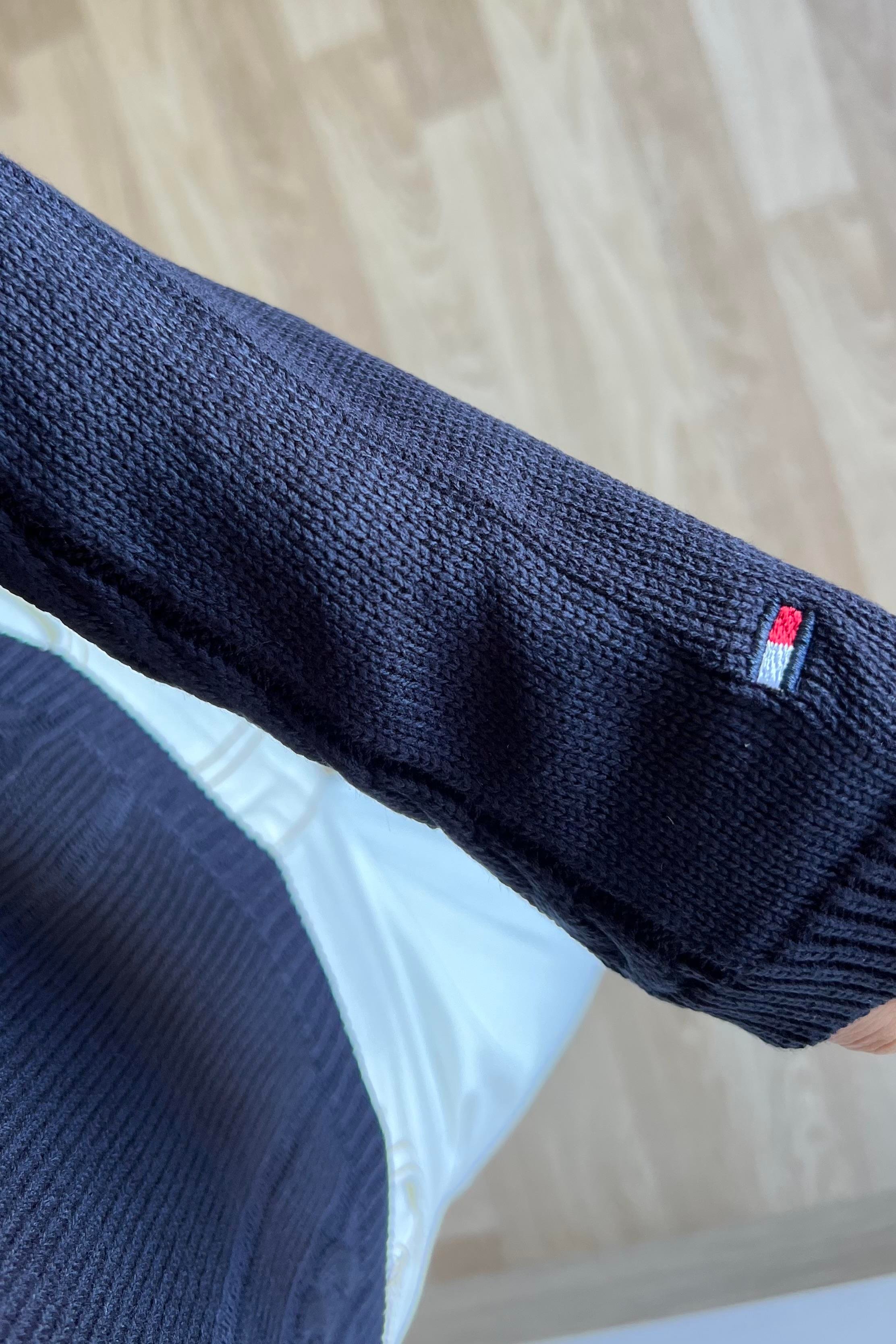TH Lacivert Logo Detaylı Mevsimlik Triko uygun fiyatlarda www.butikhola.com adresinde