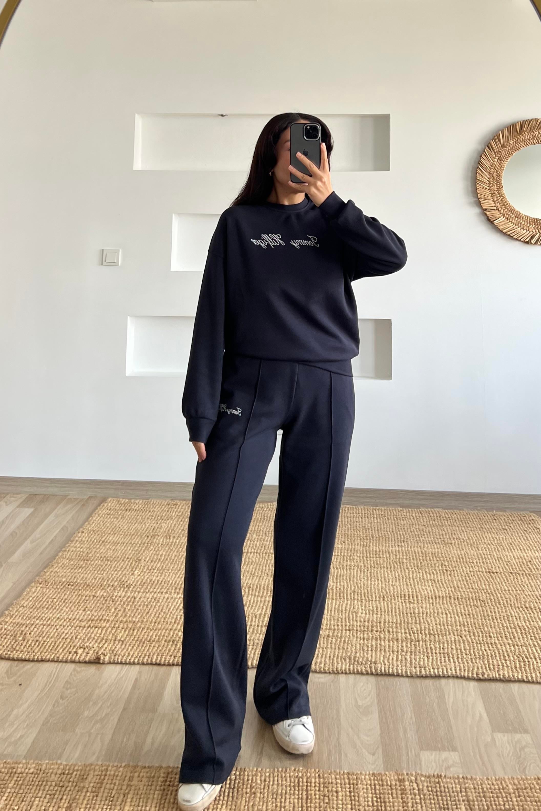 TH Lacivert Pike Kumaş Eşofman Takımı uygun fiyatlarda www.butikhola.com adresinde