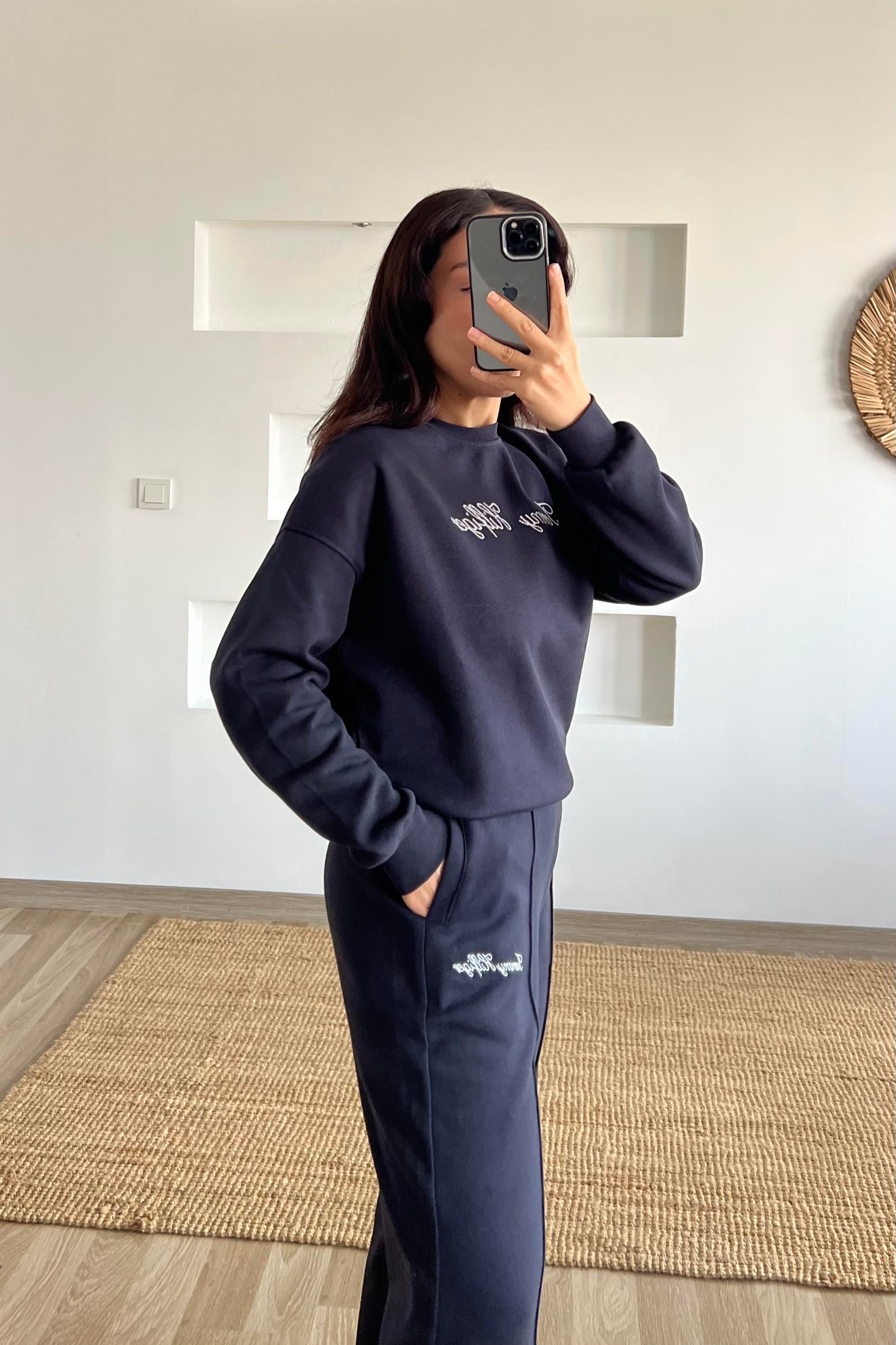 TH Lacivert Pike Kumaş Eşofman Takımı uygun fiyatlarda www.butikhola.com adresinde