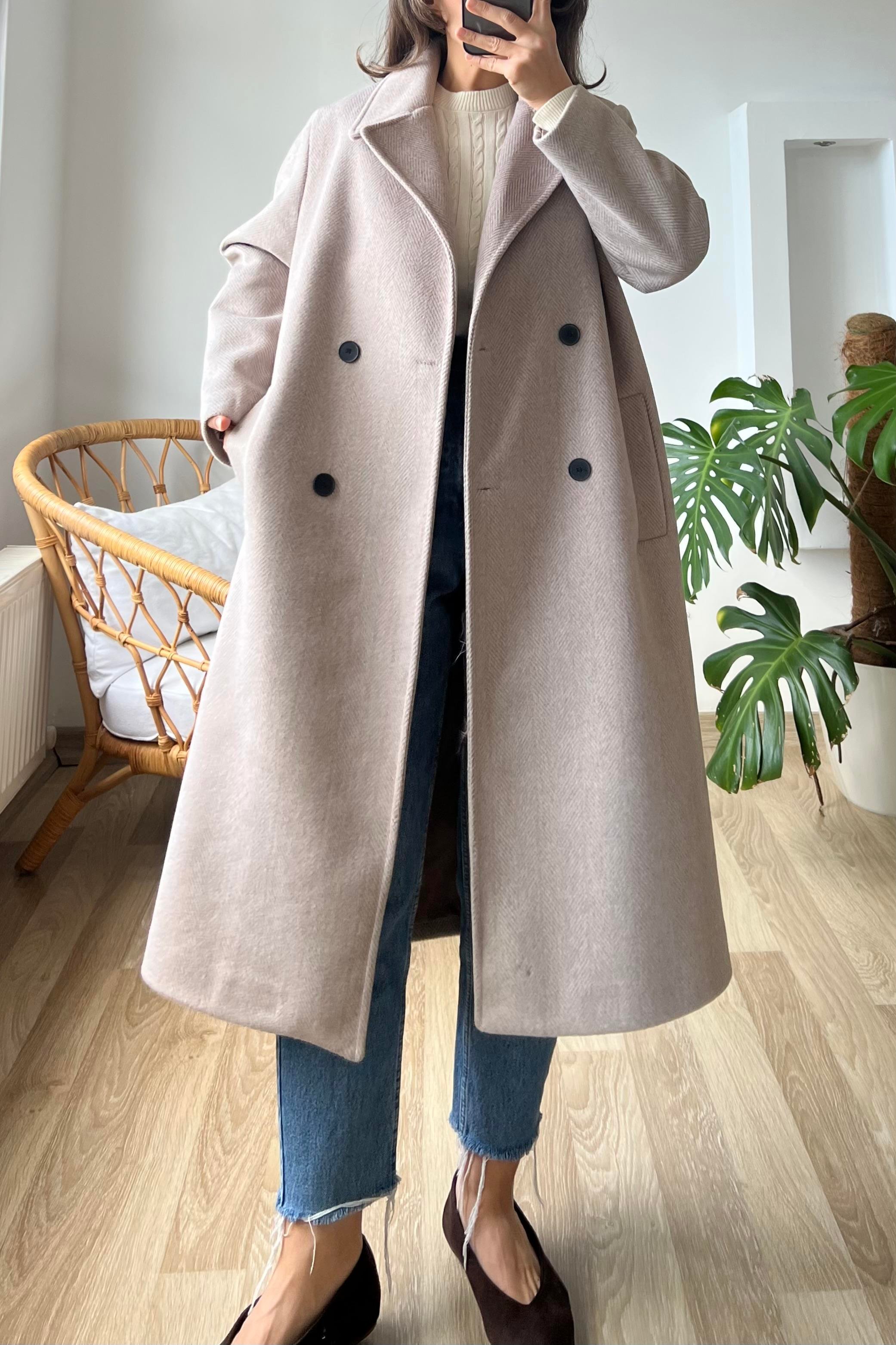 Vizon Balıksırtı Premium Kruvaze Kaban uygun fiyatlarda www.butikhola.com adresinde