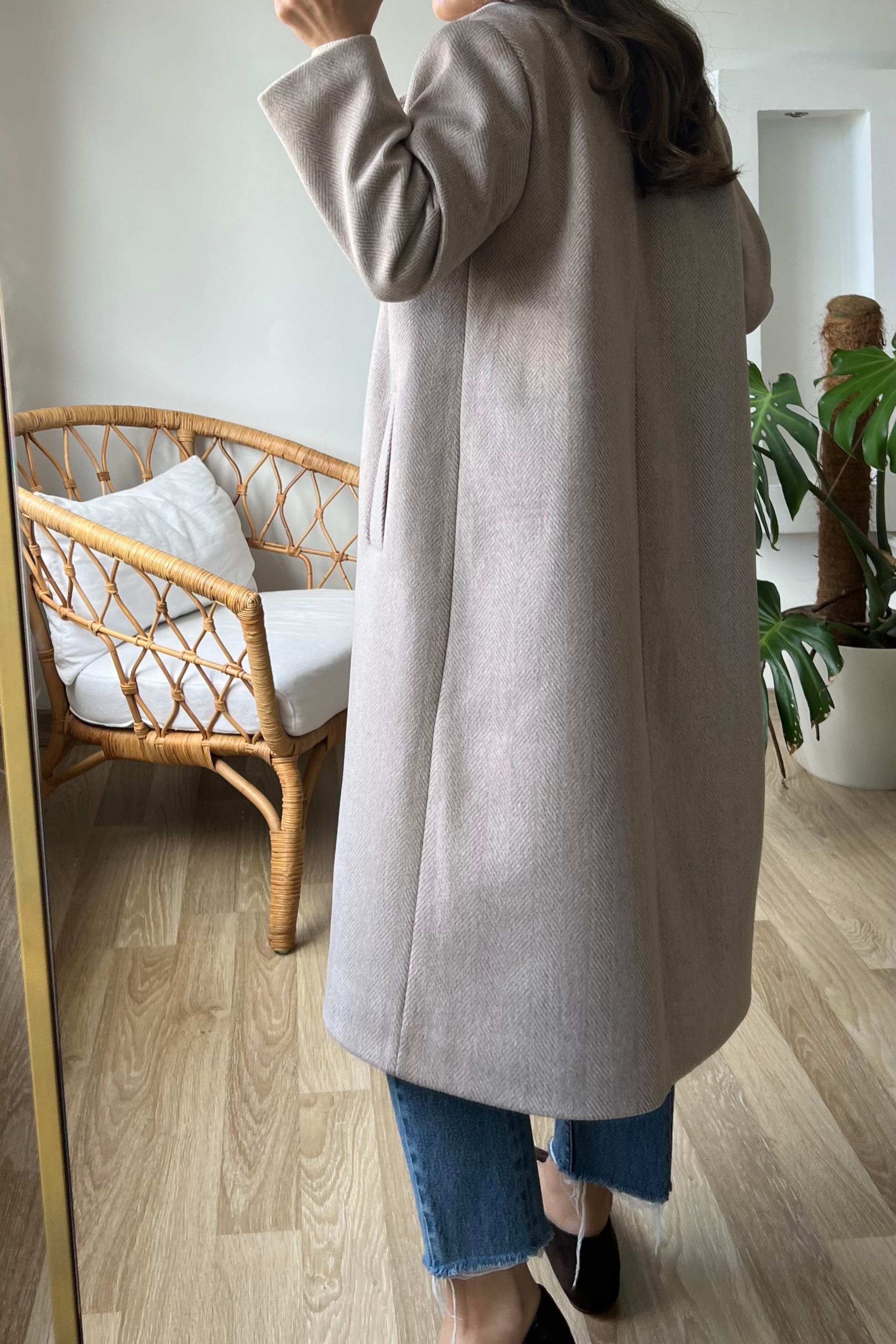 Vizon Balıksırtı Premium Kruvaze Kaban uygun fiyatlarda www.butikhola.com adresinde