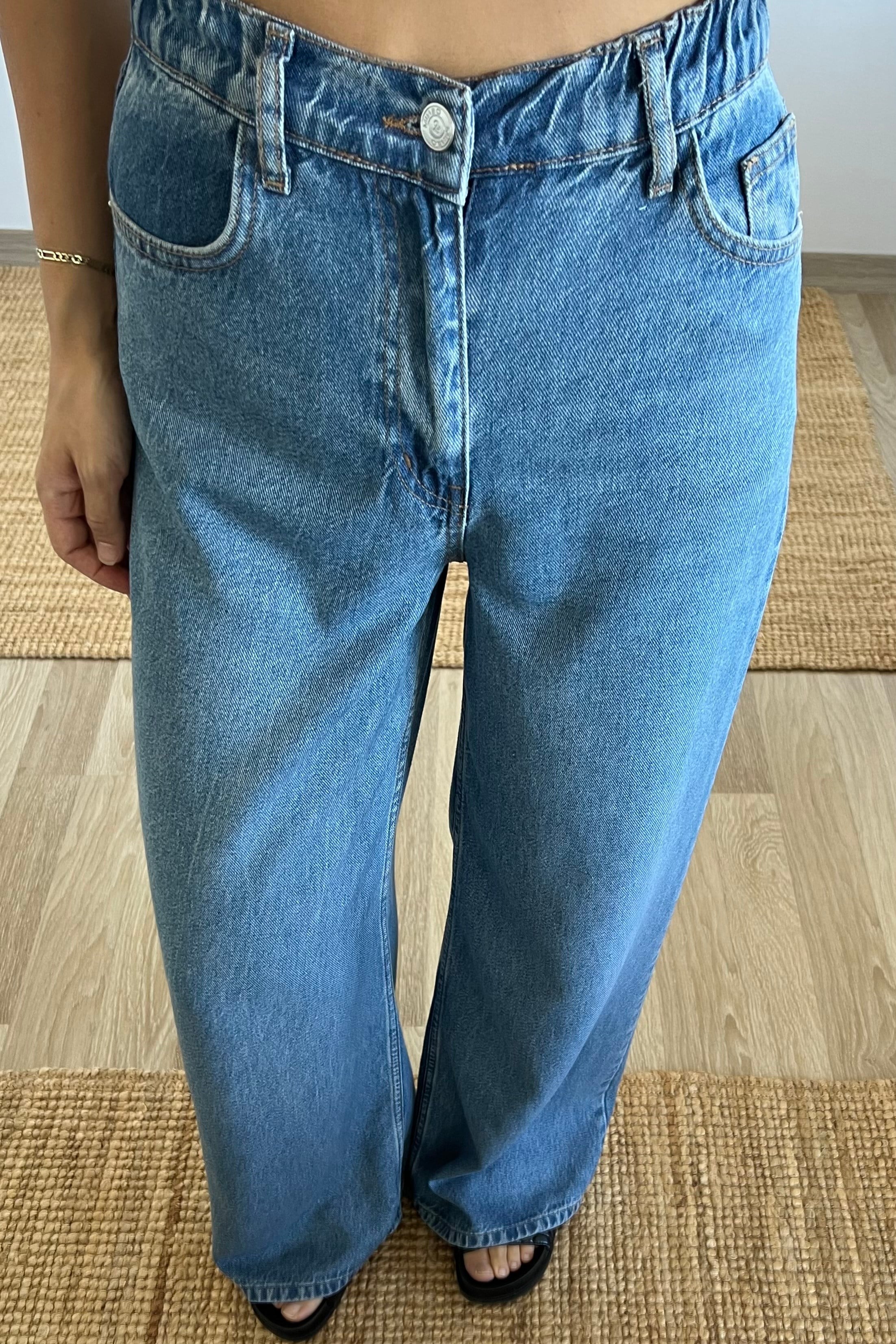 Yumuşak Dokulu Beli Lastikli Jean uygun fiyatlarda www.butikhola.com adresinde