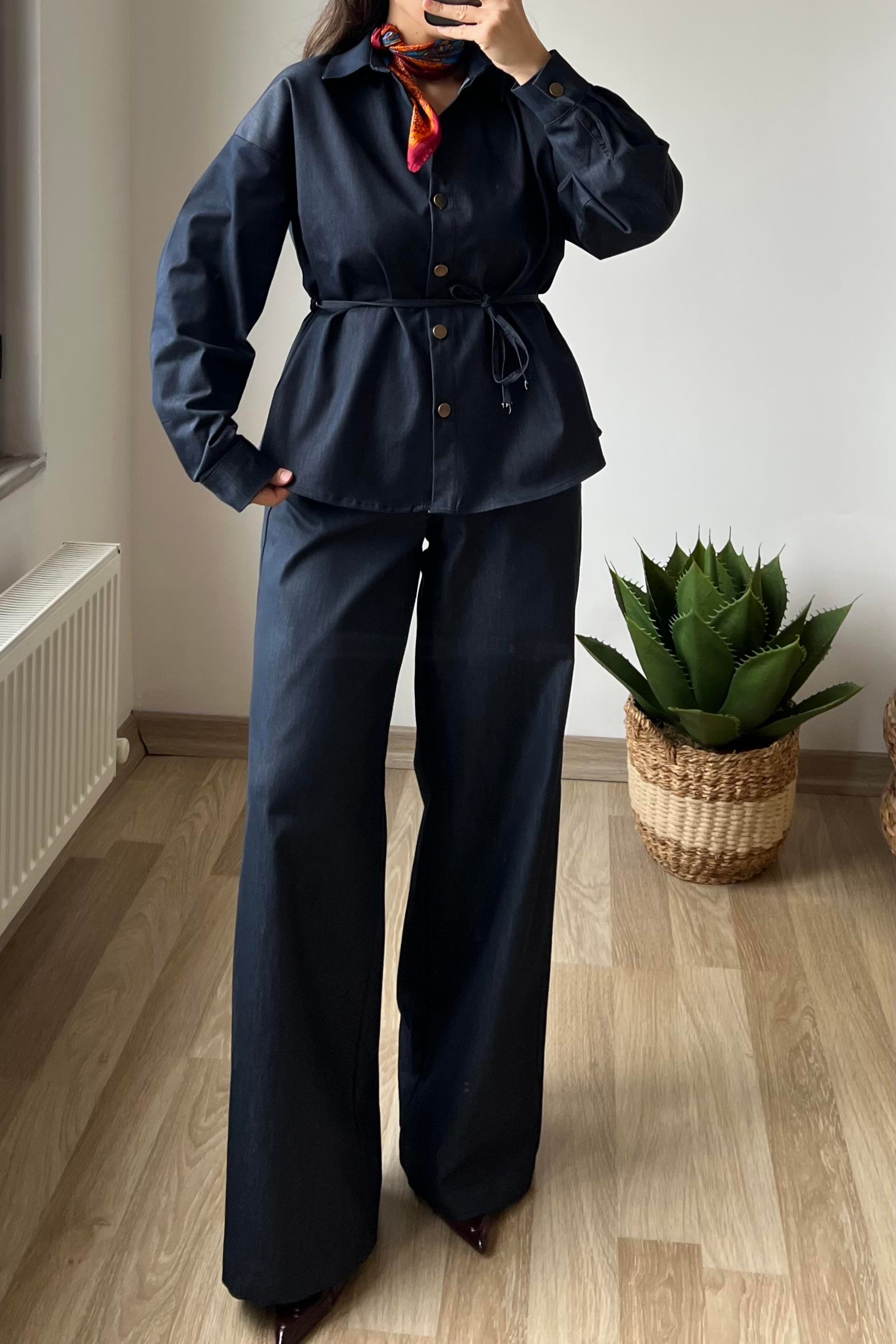 Yumuşak Dokulu Jean Gömlek Pantolon Takım uygun fiyatlarda www.butikhola.com adresinde