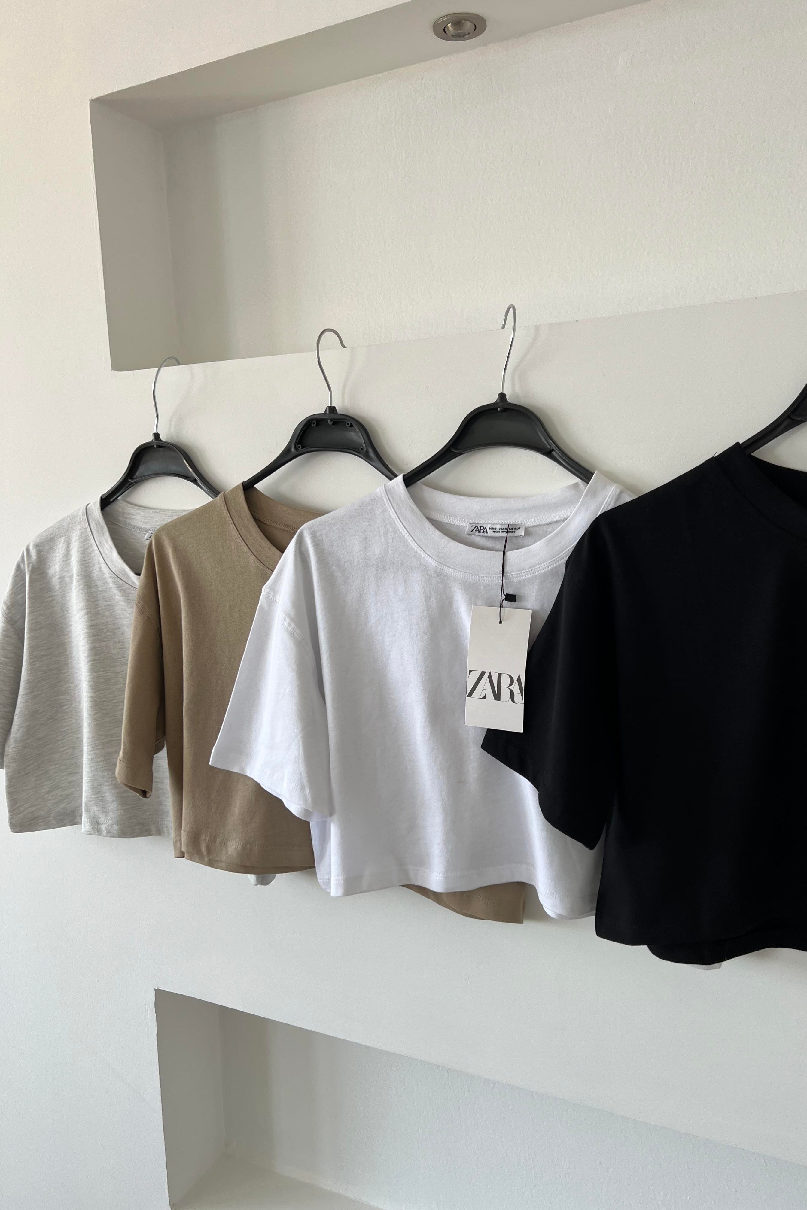 Zr Bej Crop Basic Tshirt uygun fiyatlarda www.butikhola.com adresinde