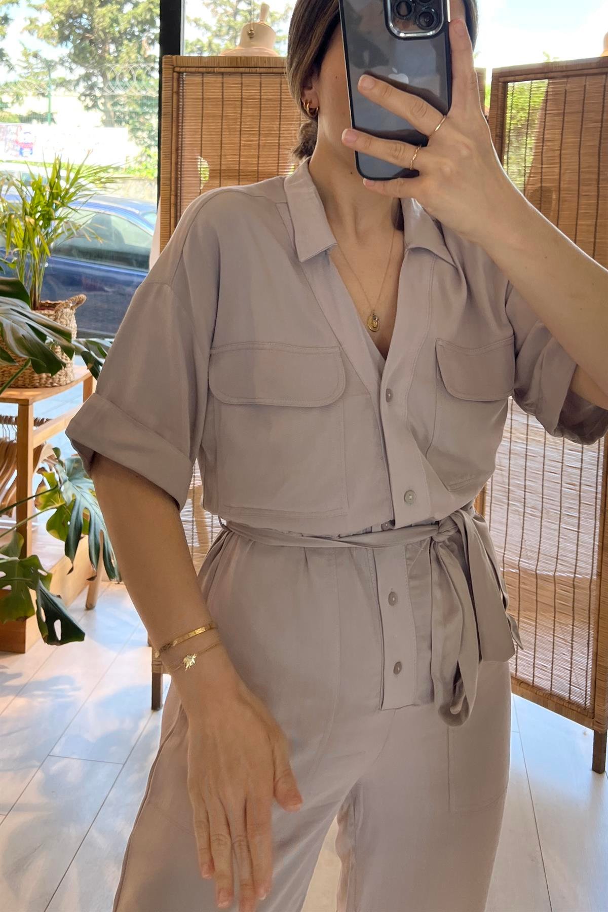 Zr Cepli Kuşaklı Dökümlü Tensel Tulum uygun fiyatlarda www.butikhola.com adresinde