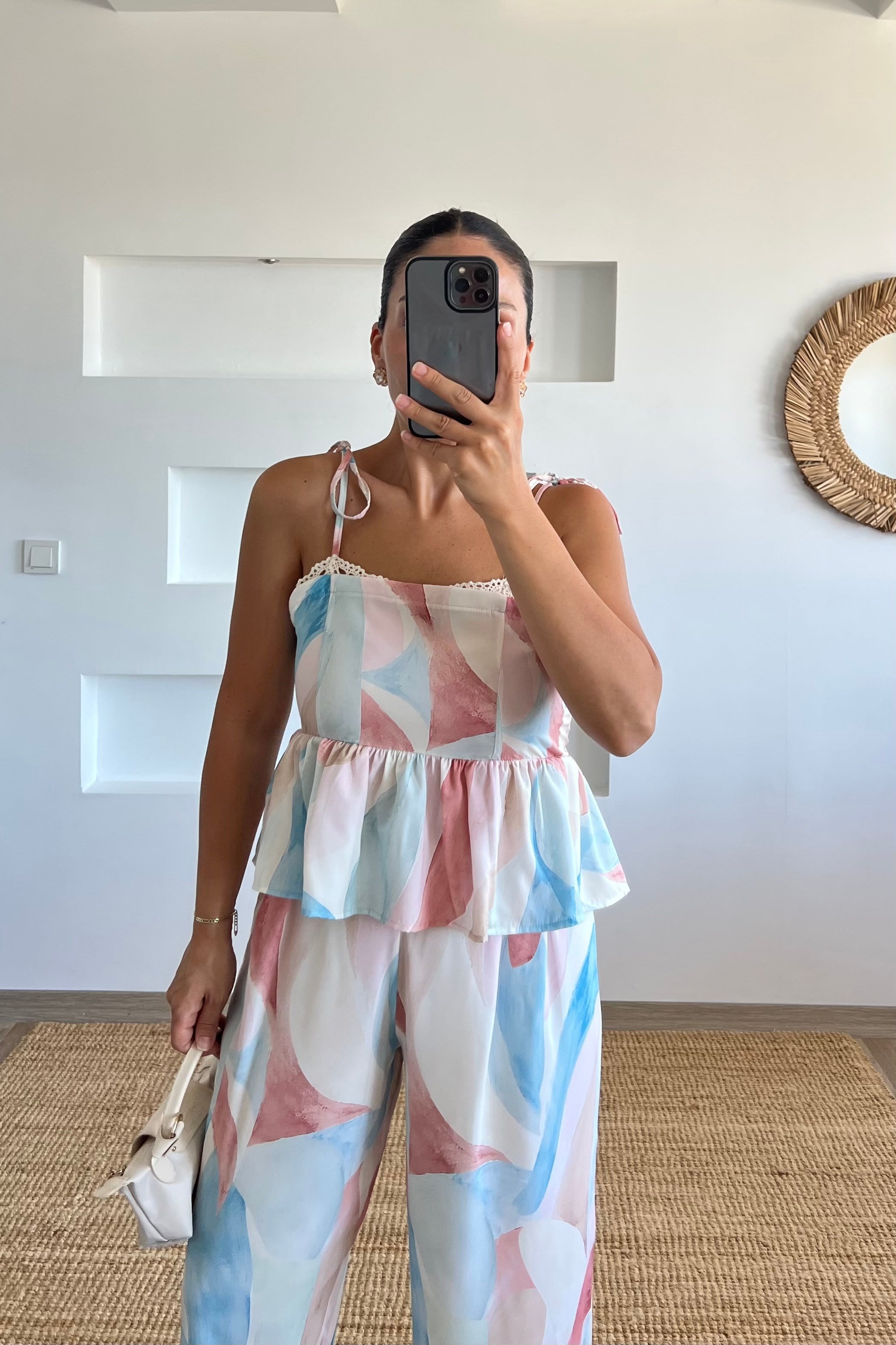 Zr Çok Renkli Bluz Pantolon Takım uygun fiyatlarda www.butikhola.com adresinde