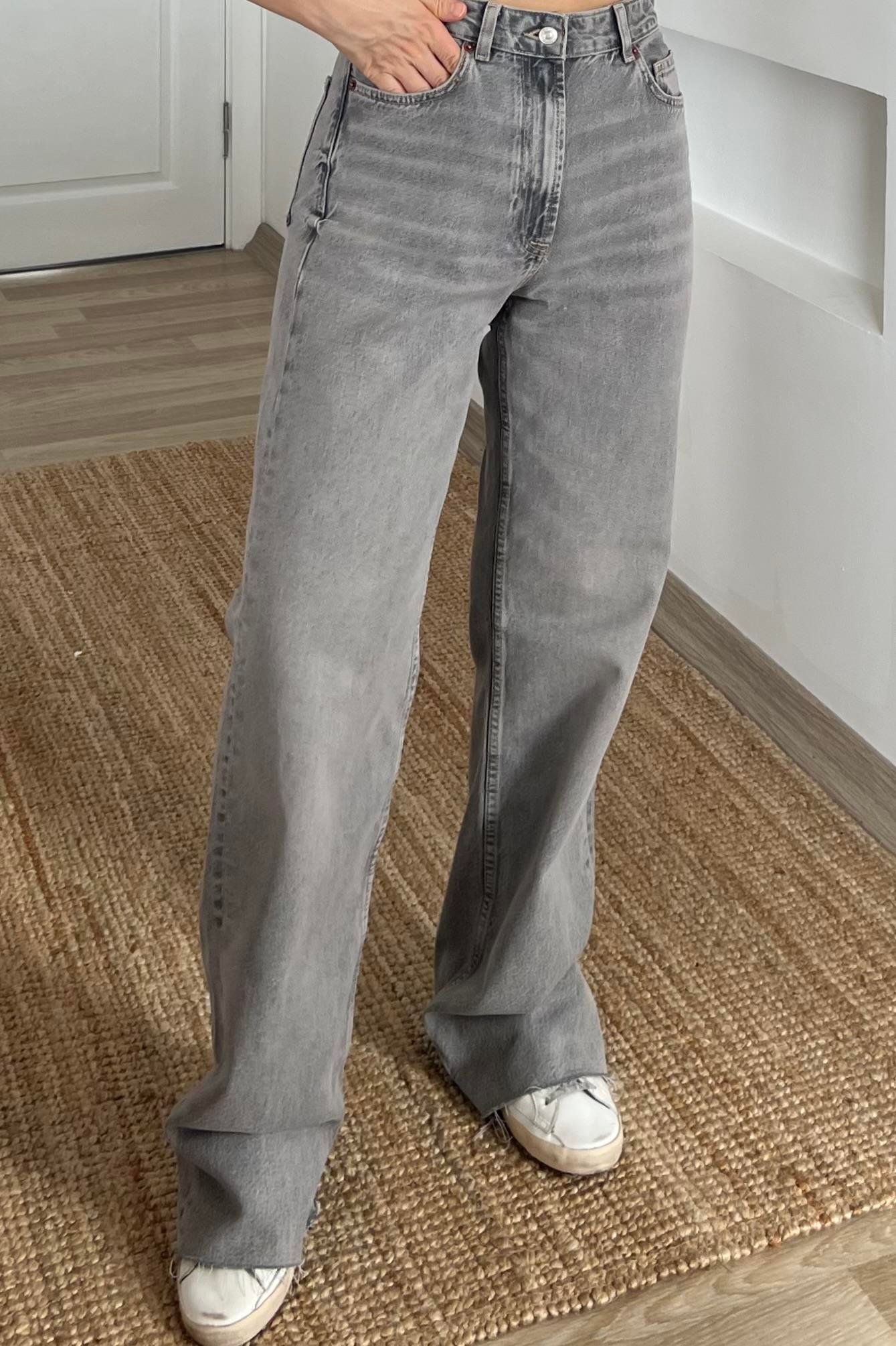 Zr Gri Long Straight Fit Kesik Paça Jean  uygun fiyatlarda www.butikhola.com adresinde