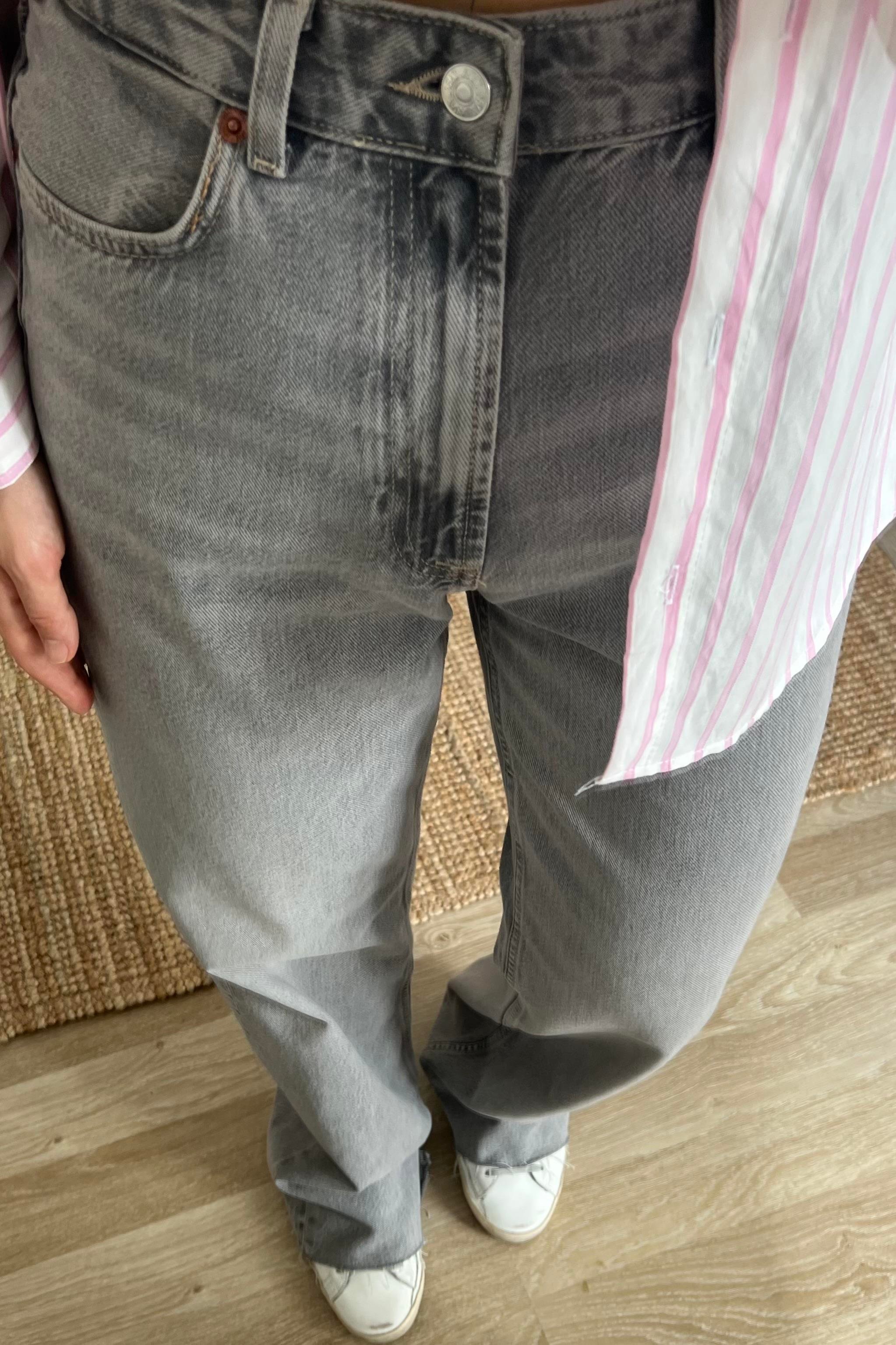 Zr Gri Long Straight Fit Kesik Paça Jean  uygun fiyatlarda www.butikhola.com adresinde