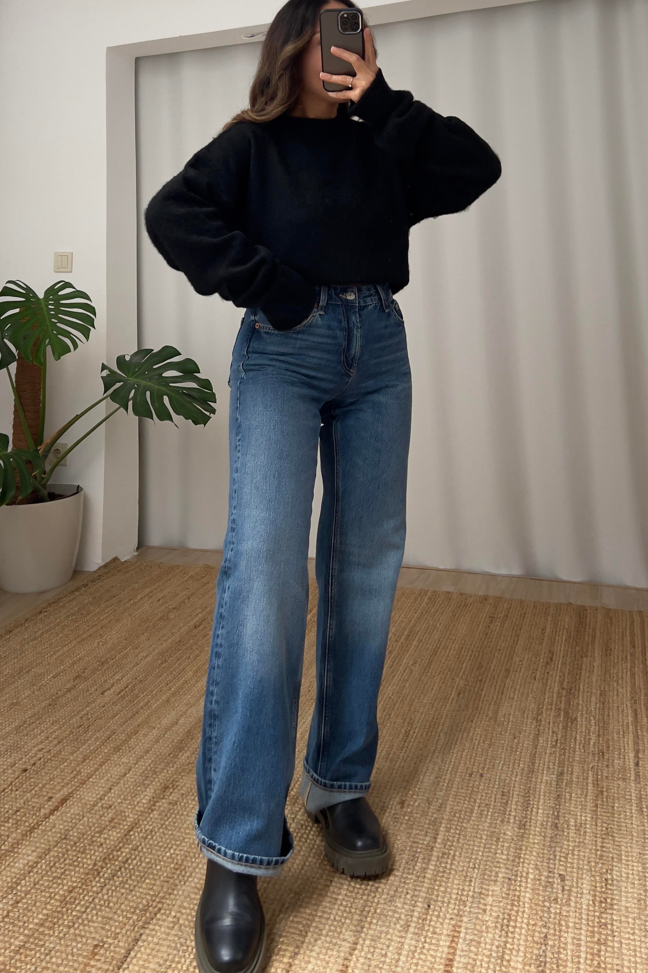 Zr Koyu Mavi Yıkamalı Straight Jean uygun fiyatlarda www.butikhola.com adresinde