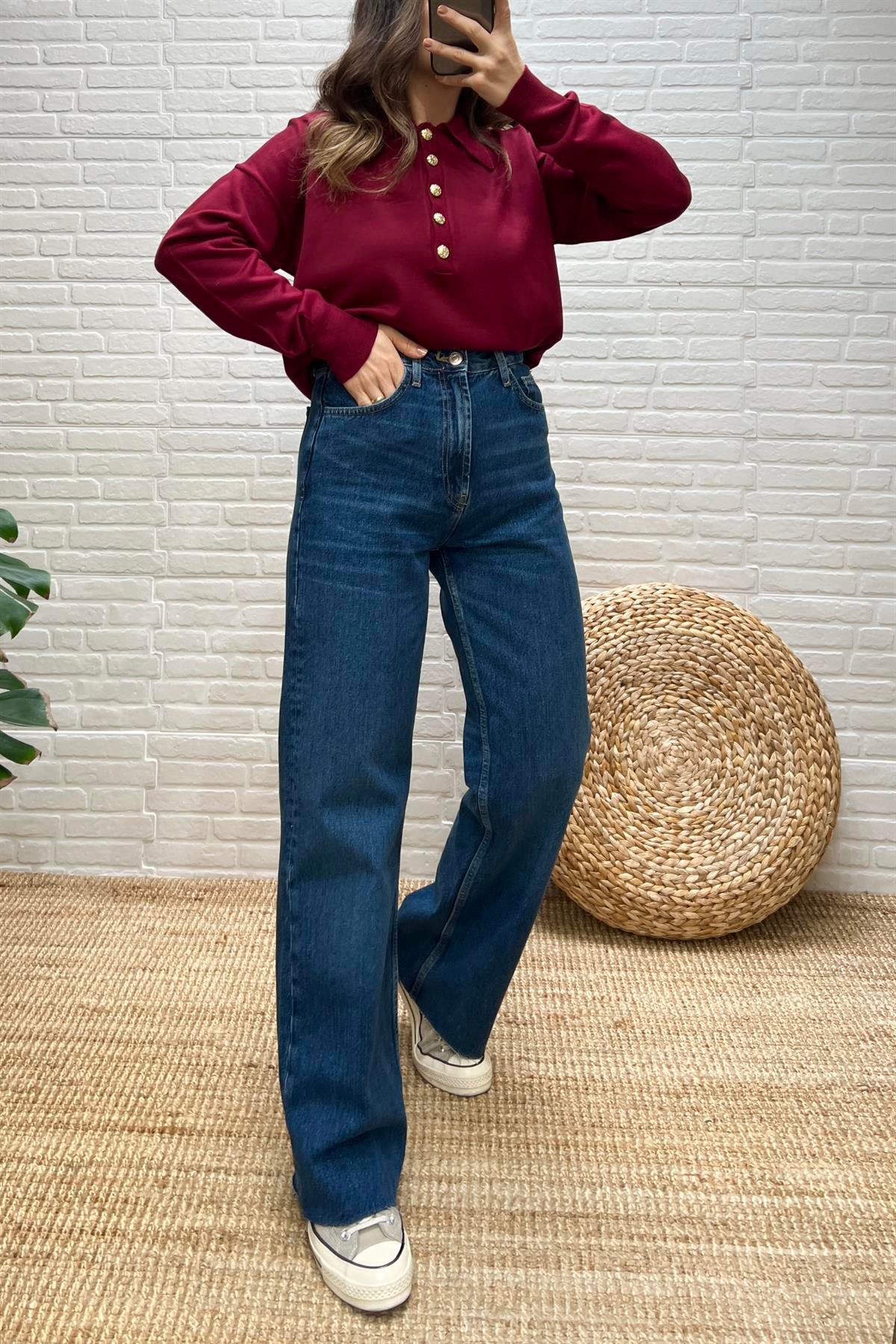 Zr Mavi Palazzo Jean uygun fiyatlarda www.butikhola.com adresinde