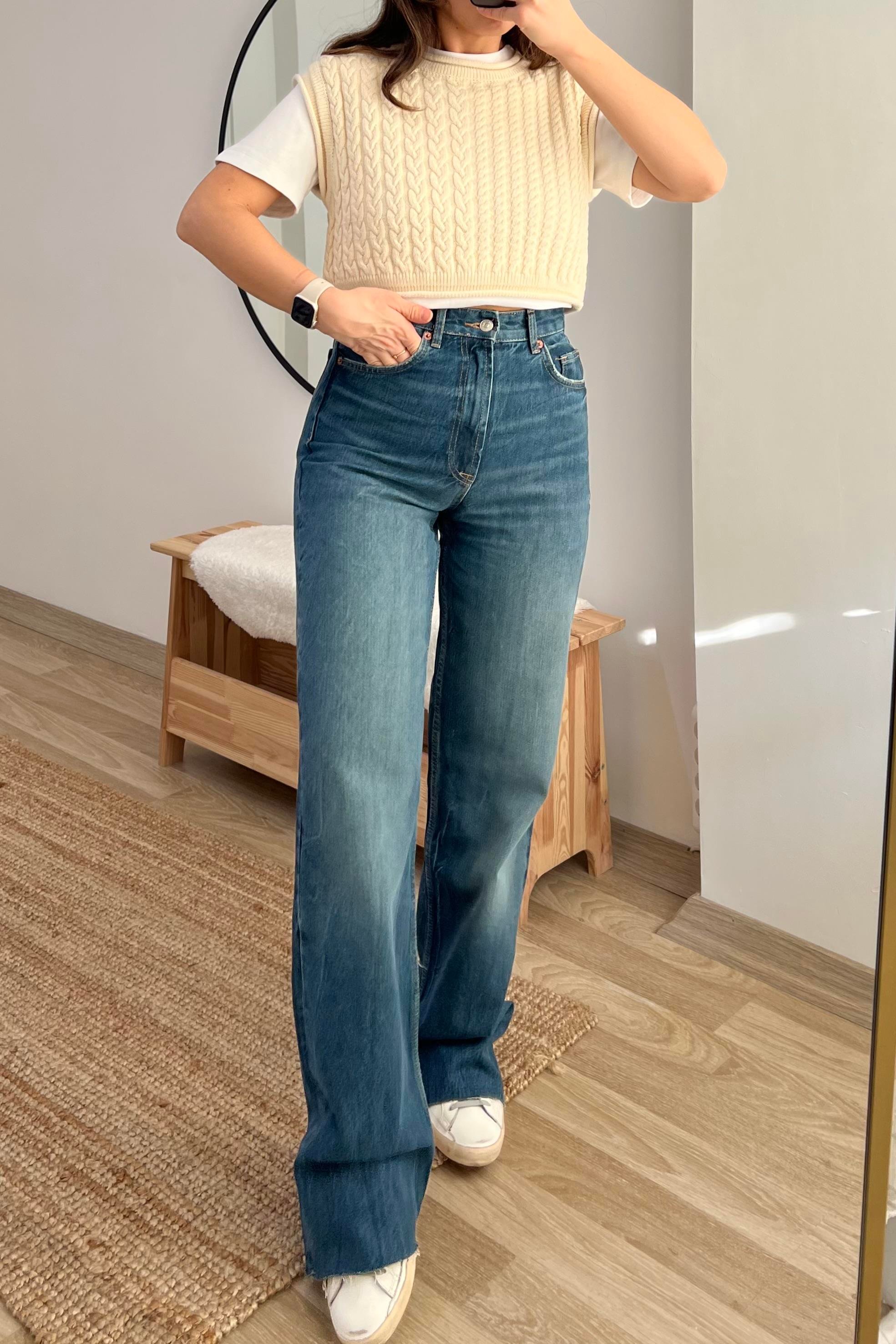 Zr Mavi Yıkamalı Long Straight Fit Kesik Paça Jean  uygun fiyatlarda www.butikhola.com adresinde