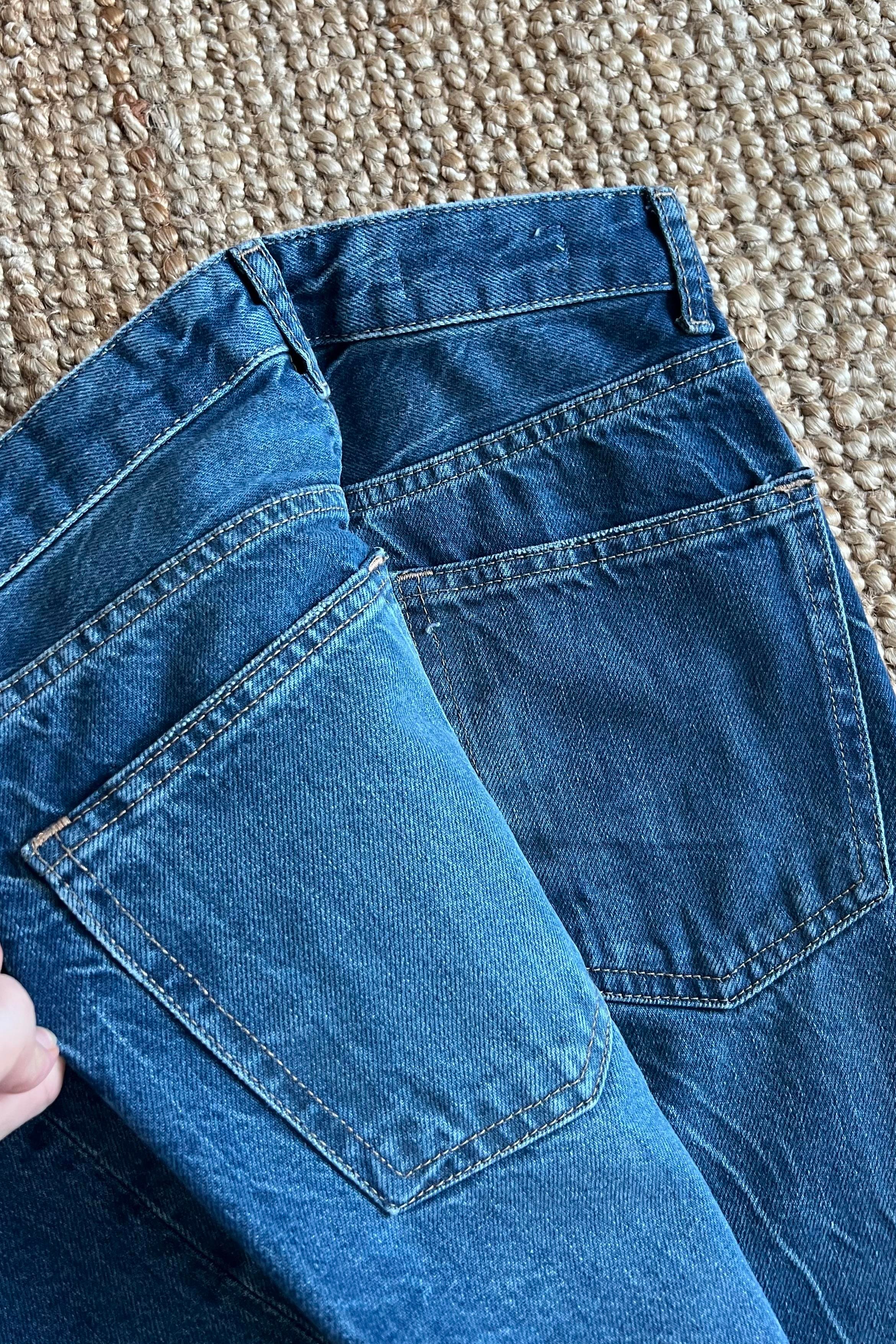 Zr Mavi Yıkamalı Long Straight Fit Kesik Paça Jean  uygun fiyatlarda www.butikhola.com adresinde