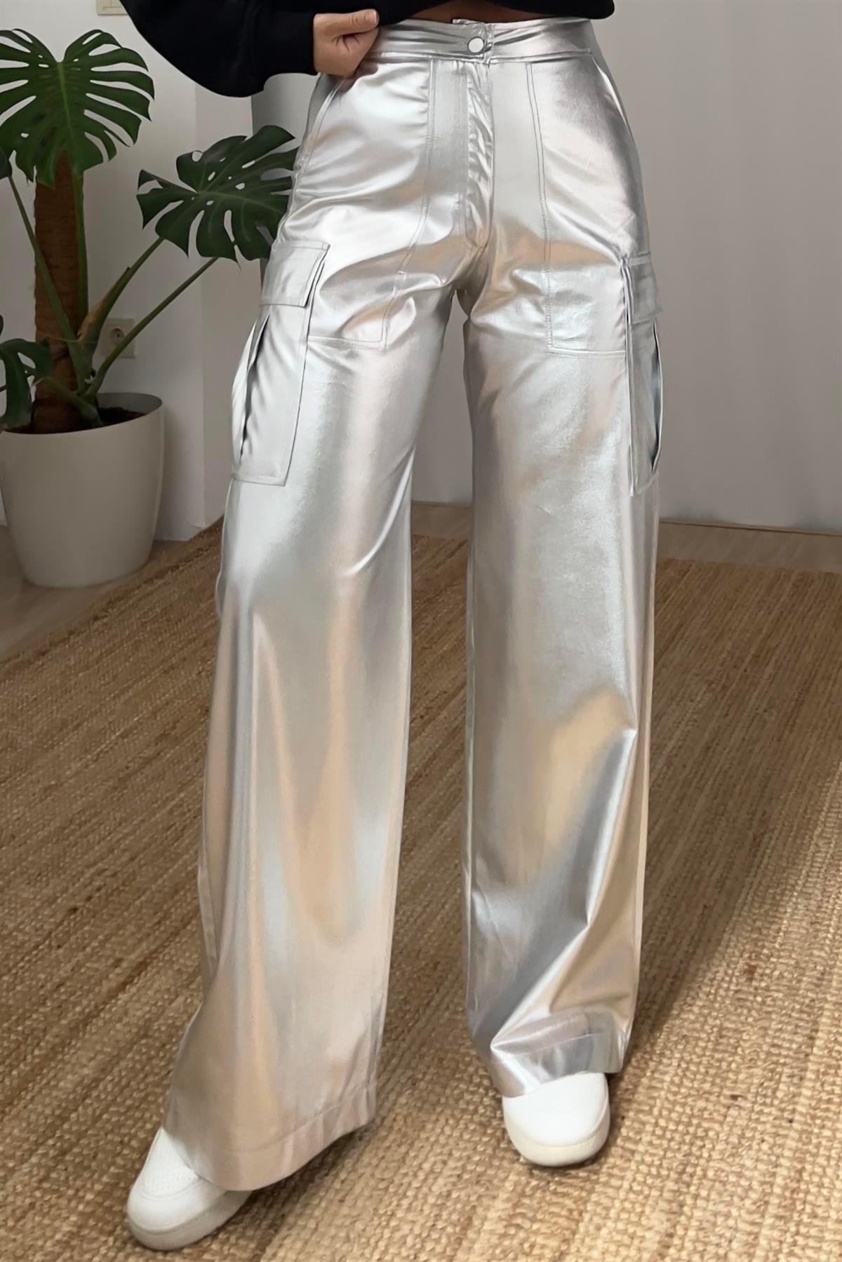 Zr Metalik Kargo Pantolon uygun fiyatlarda www.butikhola.com adresinde