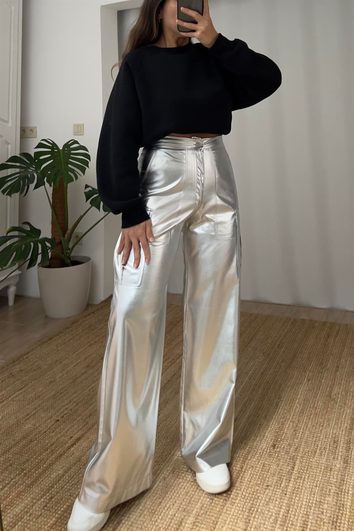 Zr Metalik Kargo Pantolon uygun fiyatlarda www.butikhola.com adresinde