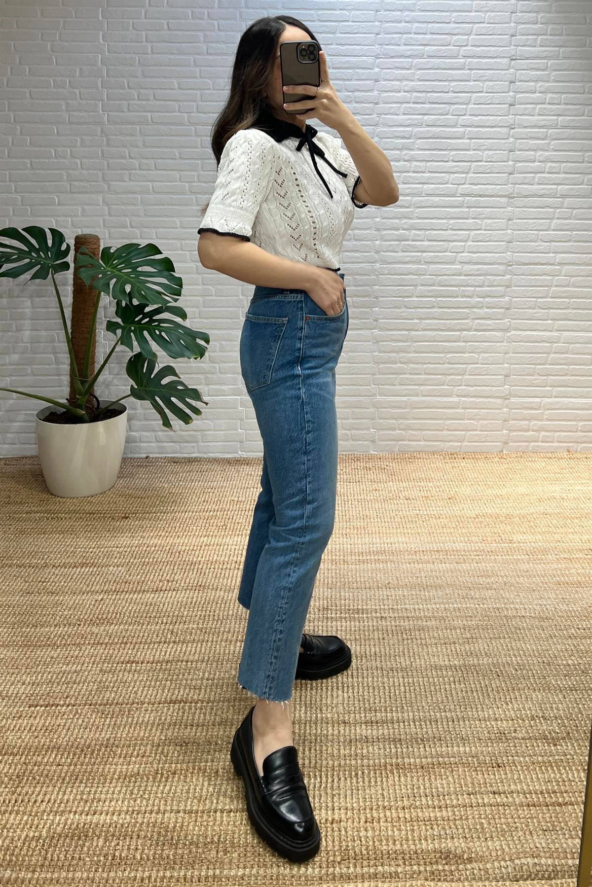 ZR Yıkamalı Mom Jean uygun fiyatlarda www.butikhola.com adresinde