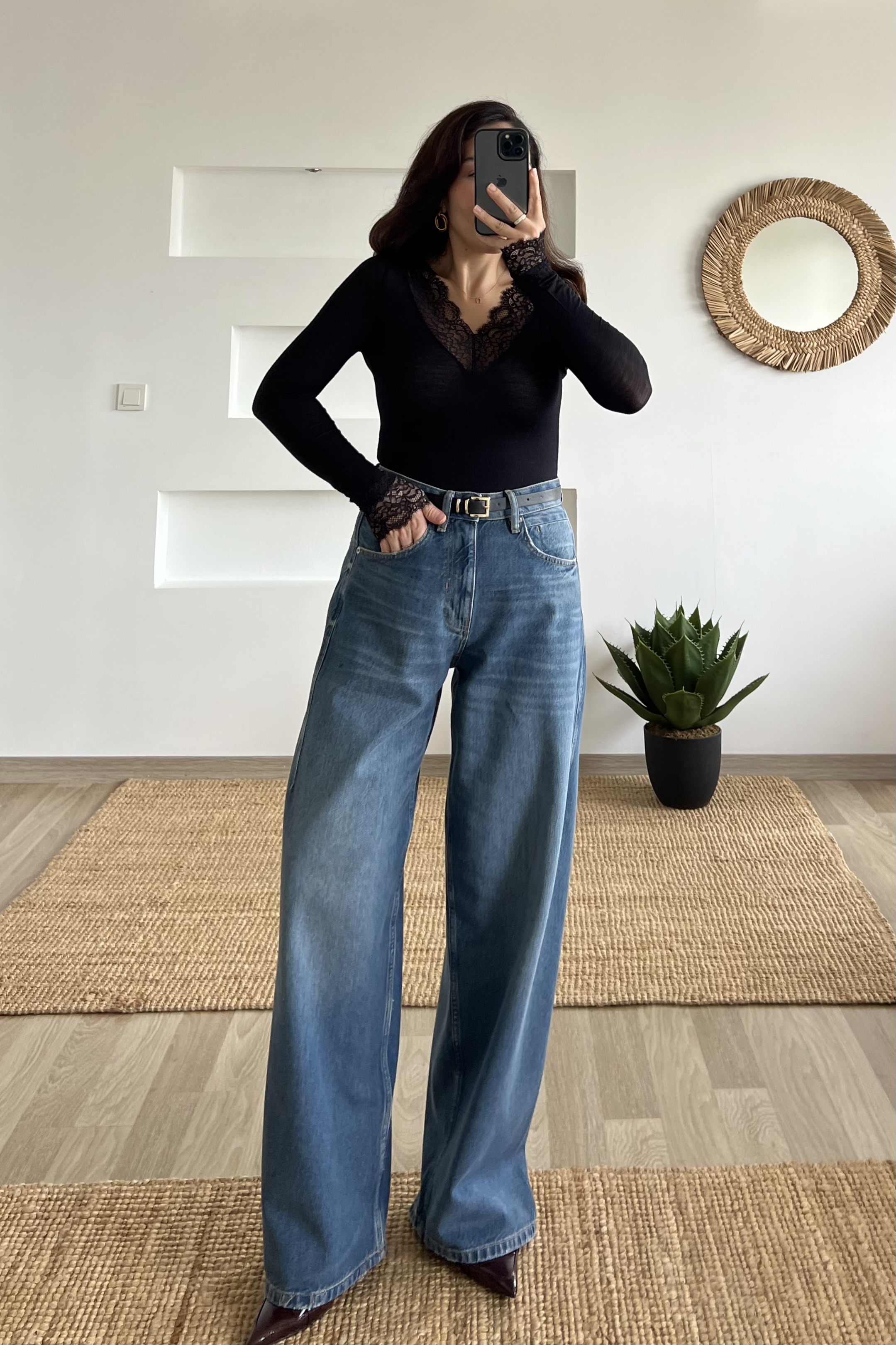 ZR Yüksek Bel Baggy Jean uygun fiyatlarda www.butikhola.com adresinde