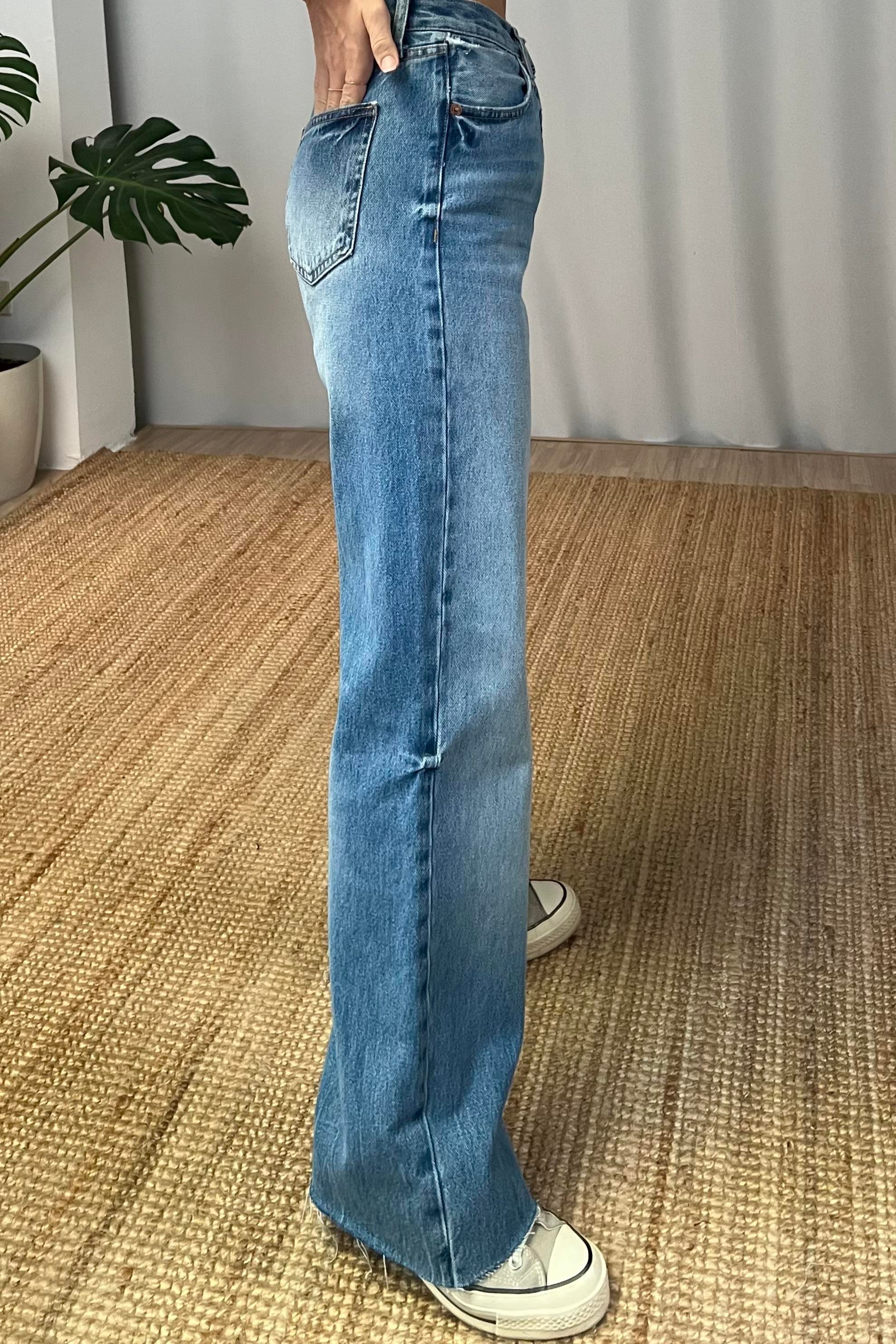 Zr Yüksek Bel Wide Leg Yıkamalı Jean uygun fiyatlarda www.butikhola.com adresinde