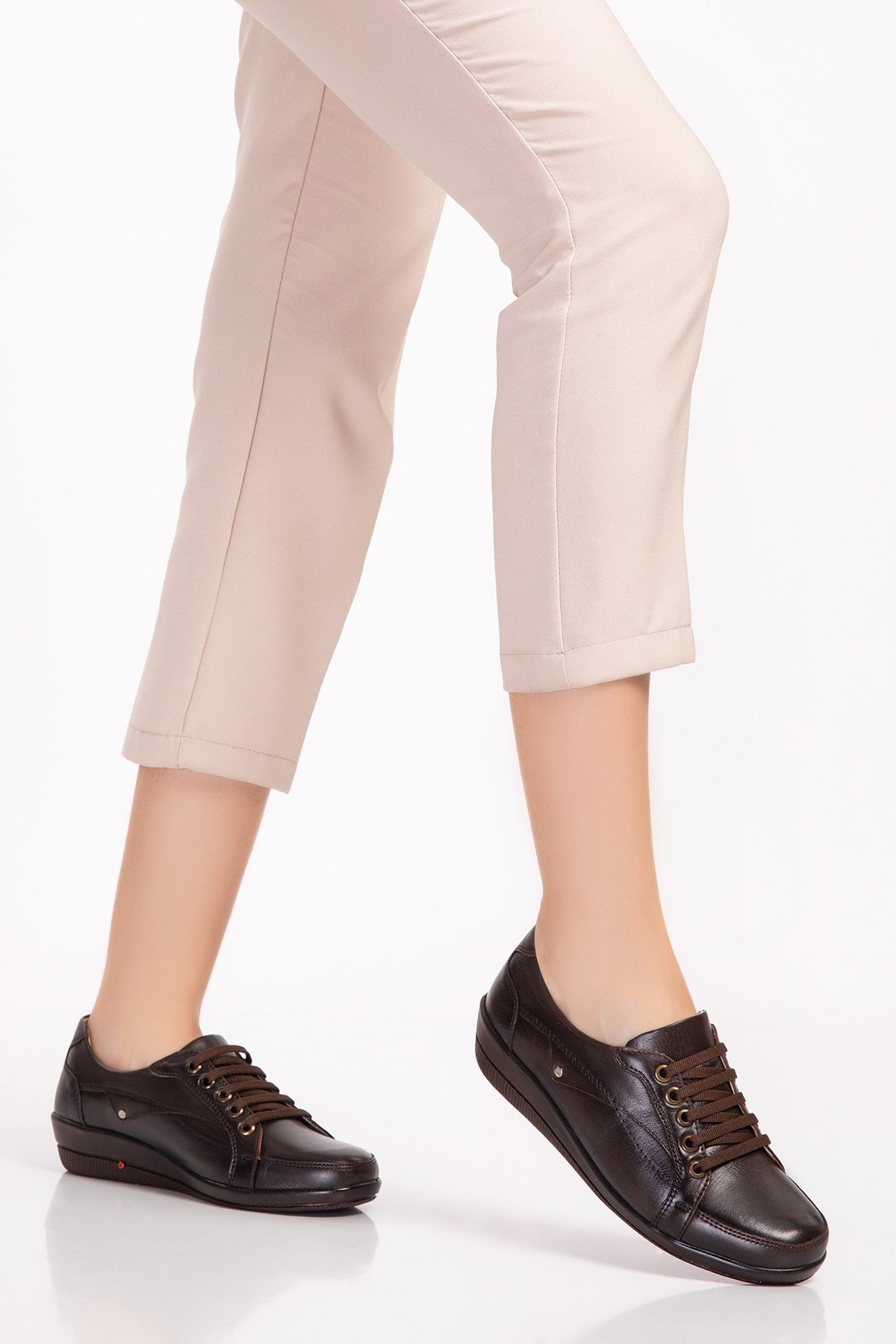 Dark Brown Diabetic Orthopedic For Women Walking Shoes