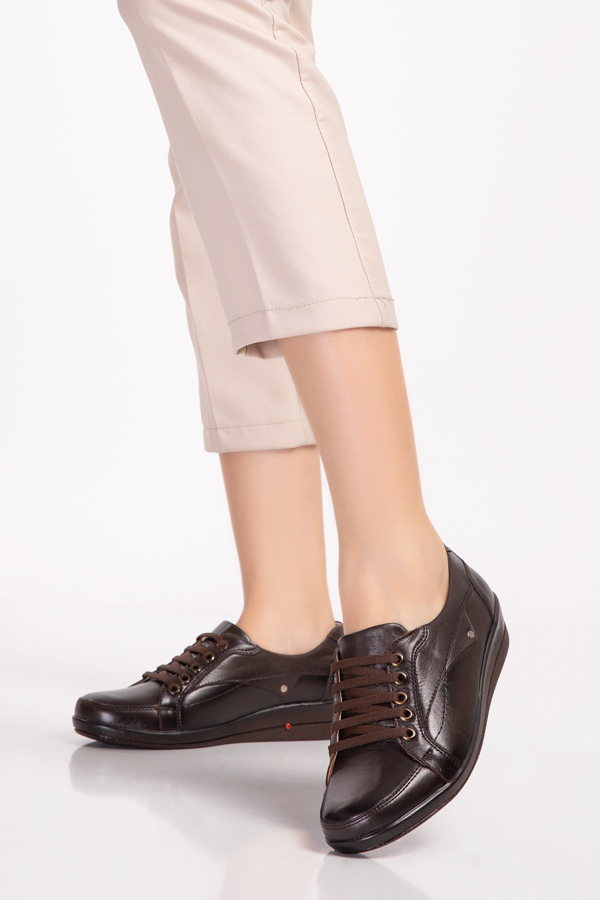 Dark Brown Diabetic Orthopedic For Women Walking Shoes