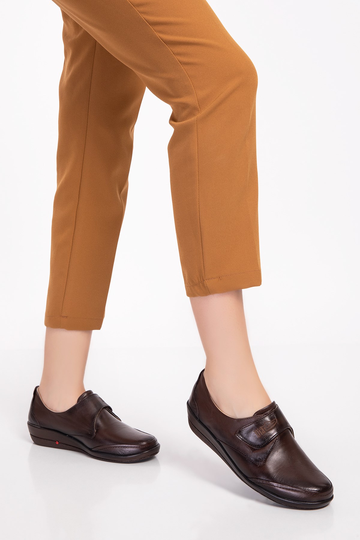 Brown Diabetic Orthopedic for Women Walking Shoes