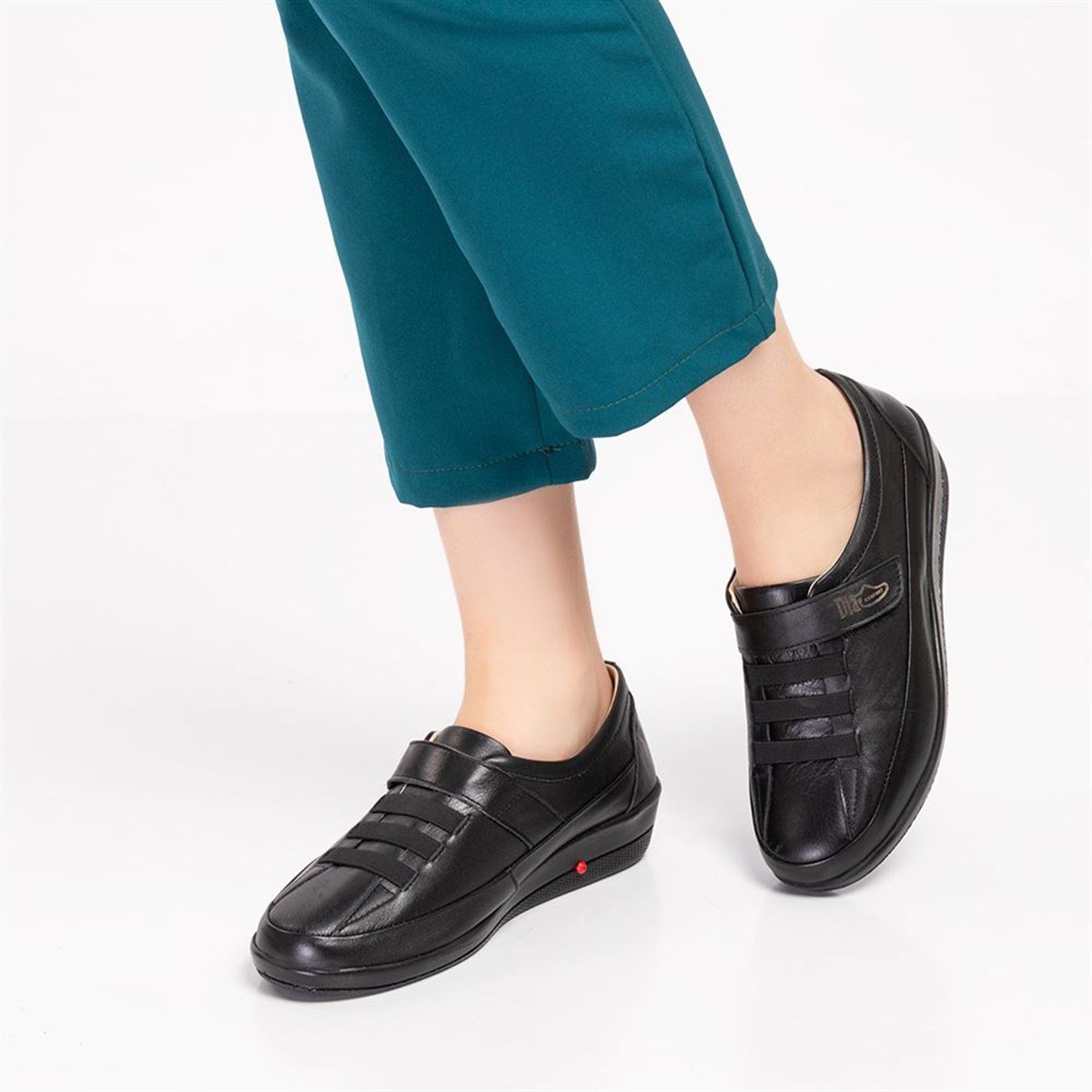 Black Diabetic Orthopedic For Women Casual Shoes