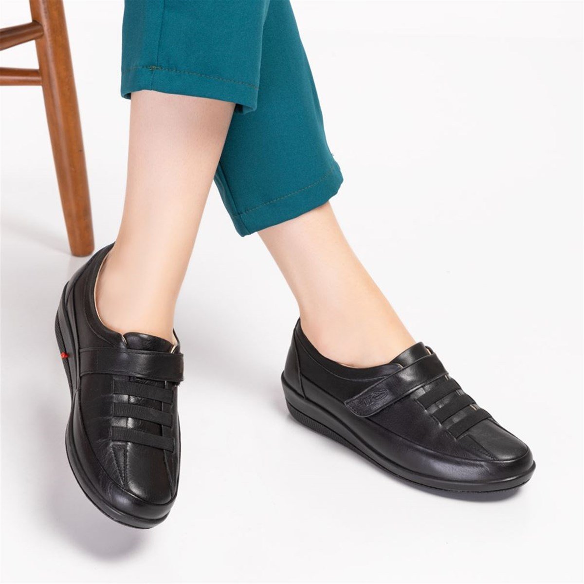 Black Diabetic Orthopedic For Women Casual Shoes