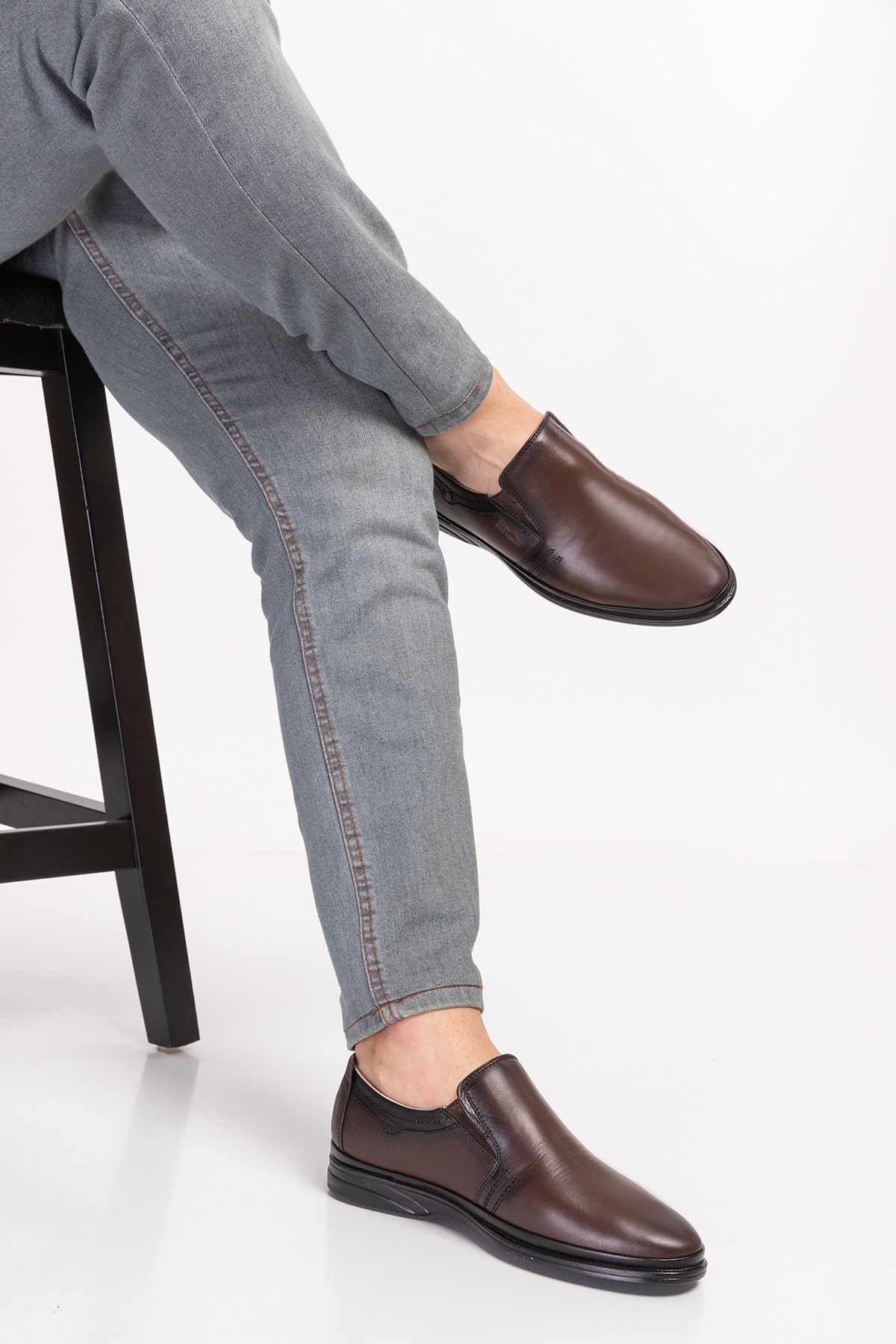 Dark Brown Diabetic Orthopedic Classic Men Shoes