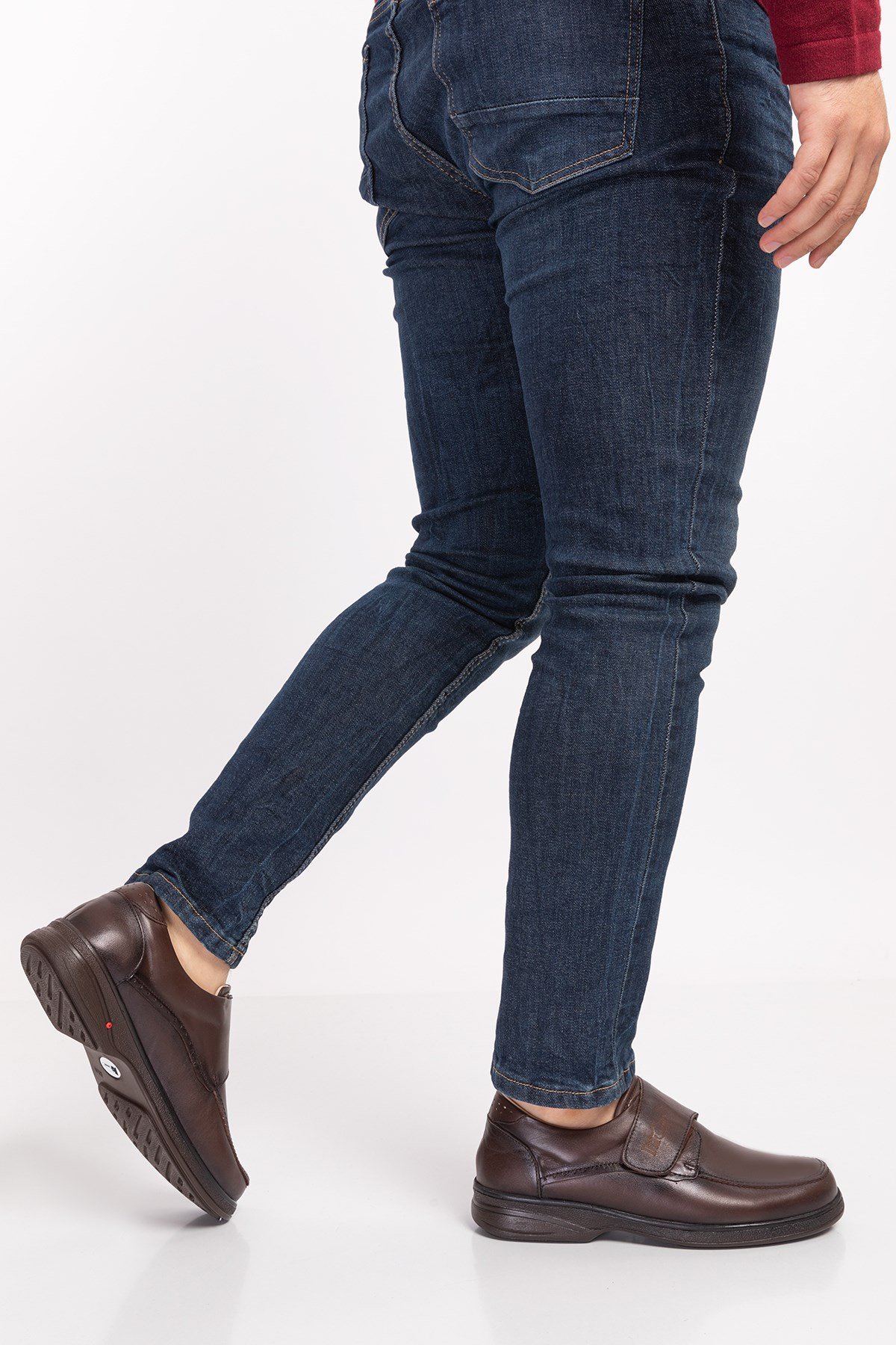 Black Diabetic Comfort Orthopedic Mens Walking Shoes