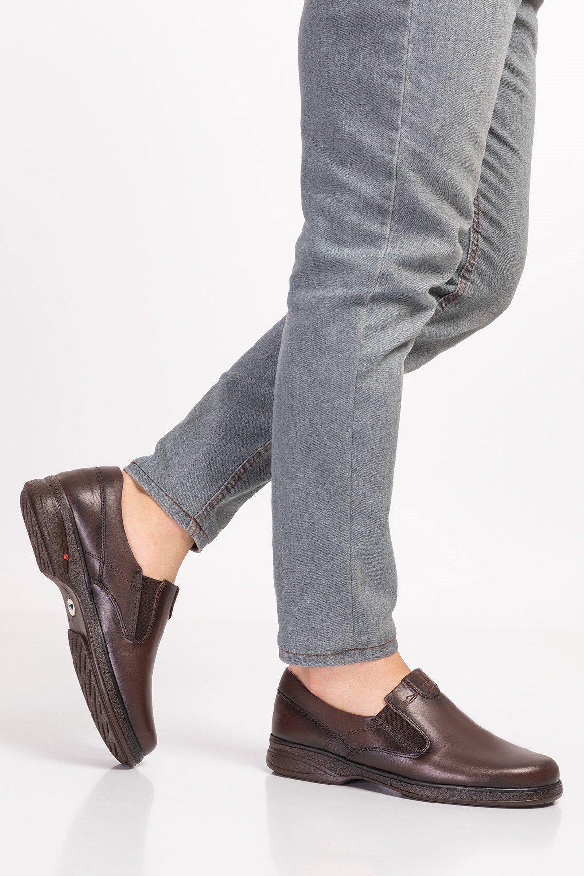 Brown Orthopedic Hallux Valgus Men Shoes