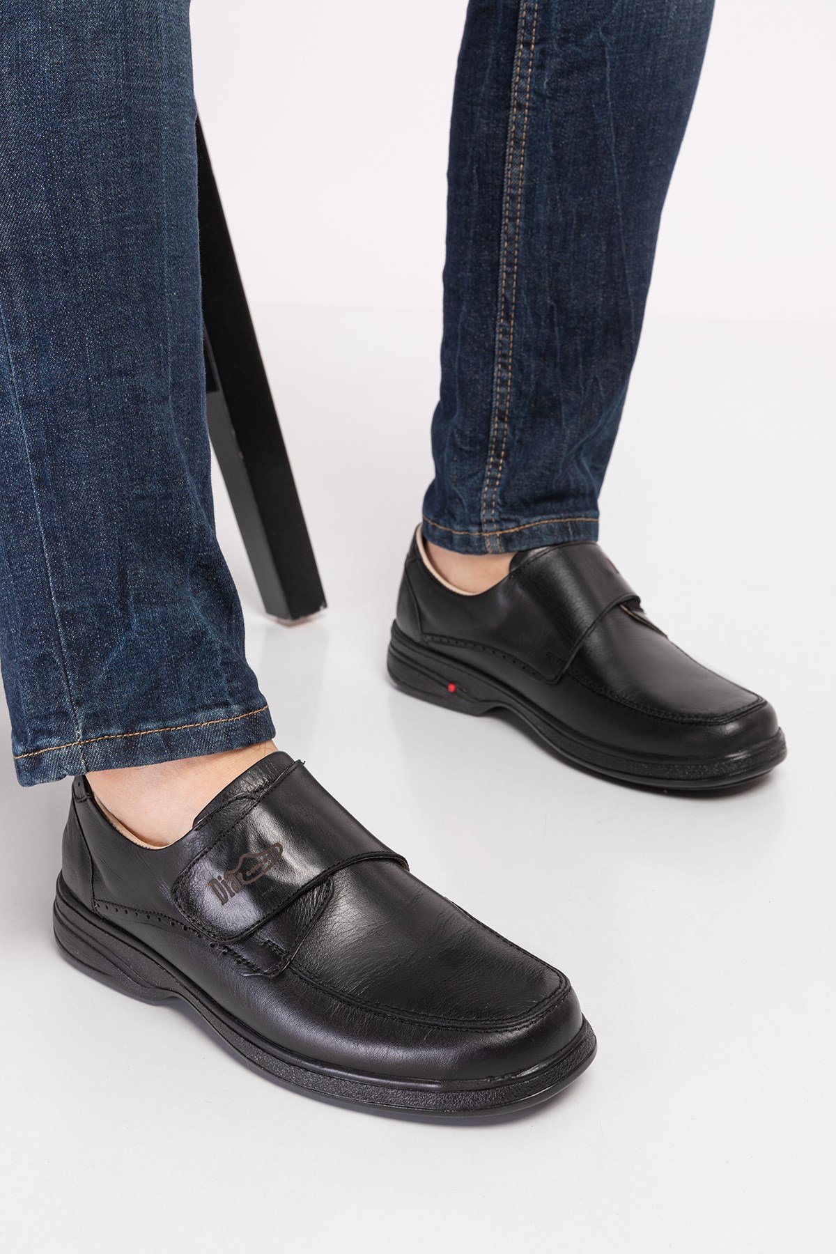 Black Diabetic Orthopedic For Men Walking Shoes