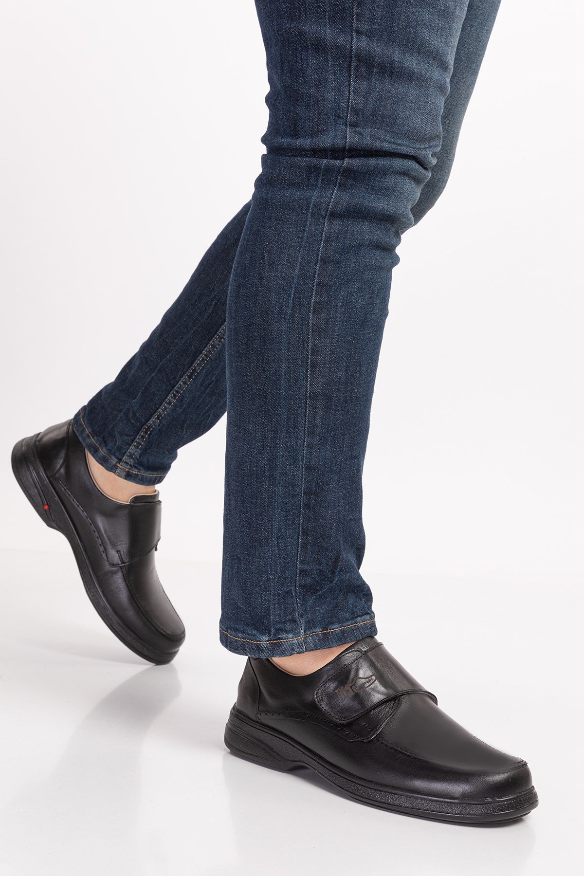 Black Diabetic Orthopedic For Men Walking Shoes