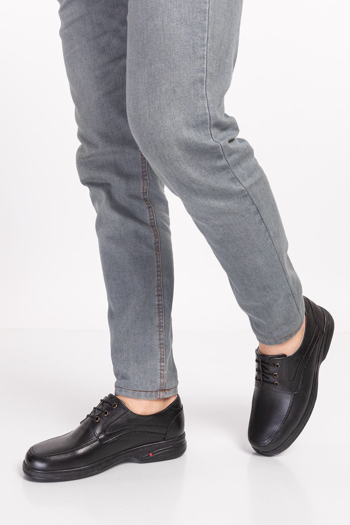 Black Diabetic Orthopedic Mens Walking Shoes