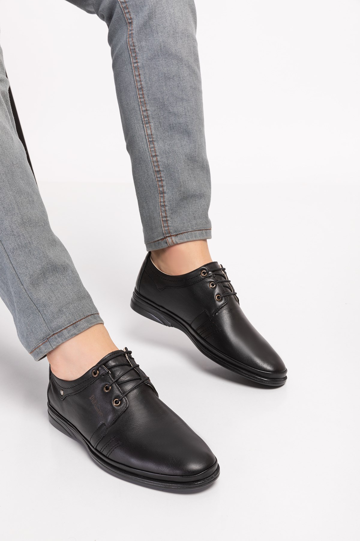 Black Diabetic Orthopedic Classic For Men Shoes