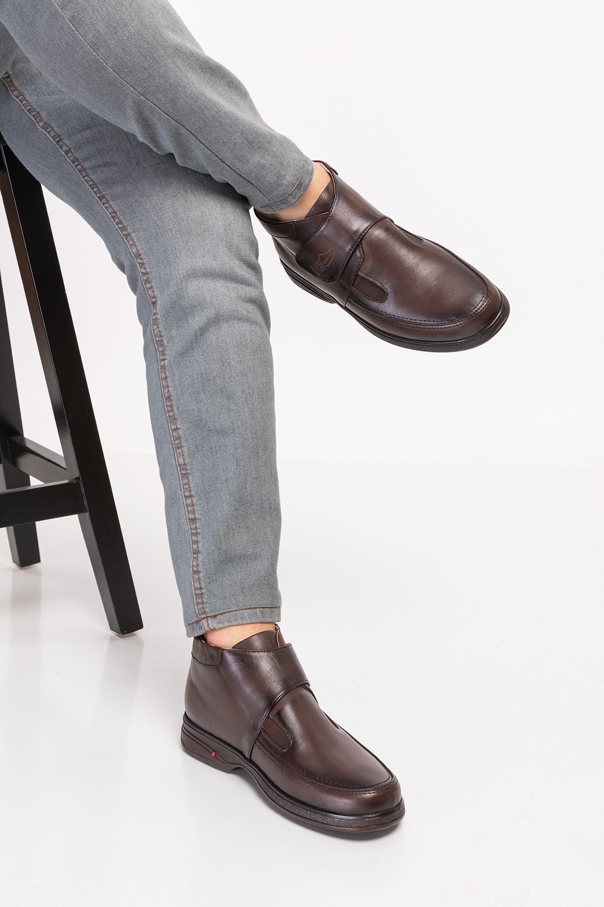 Dark Brown Diabetic Orthopedic For Men Boots