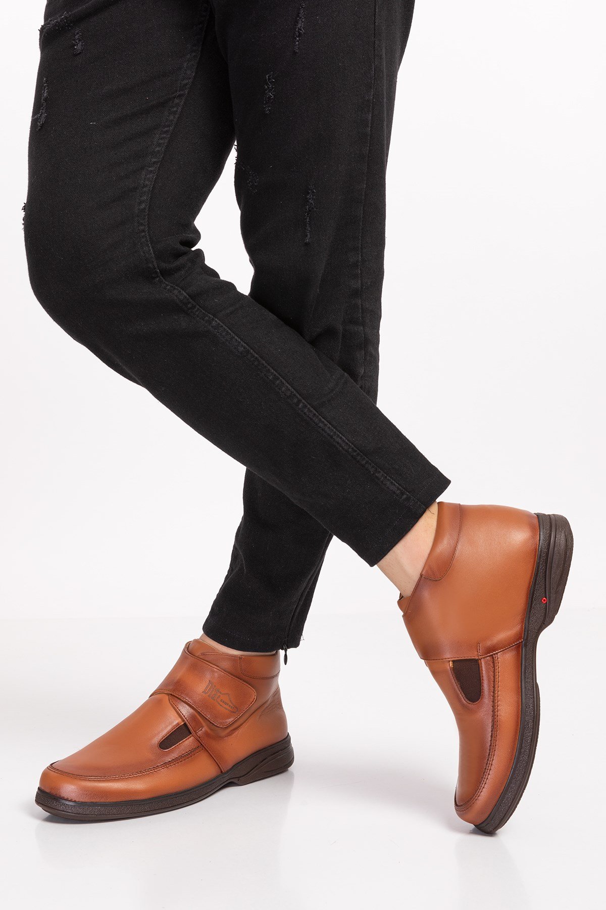 Brown Diabetic Orthopedic Men Boots