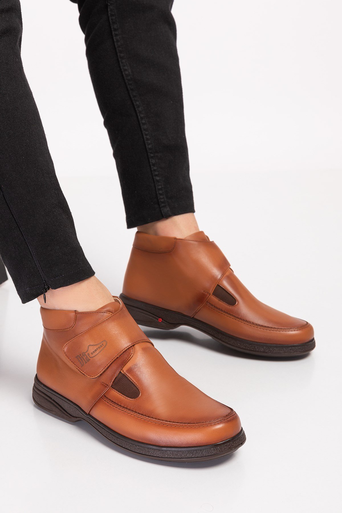 Brown Diabetic Orthopedic Men Boots