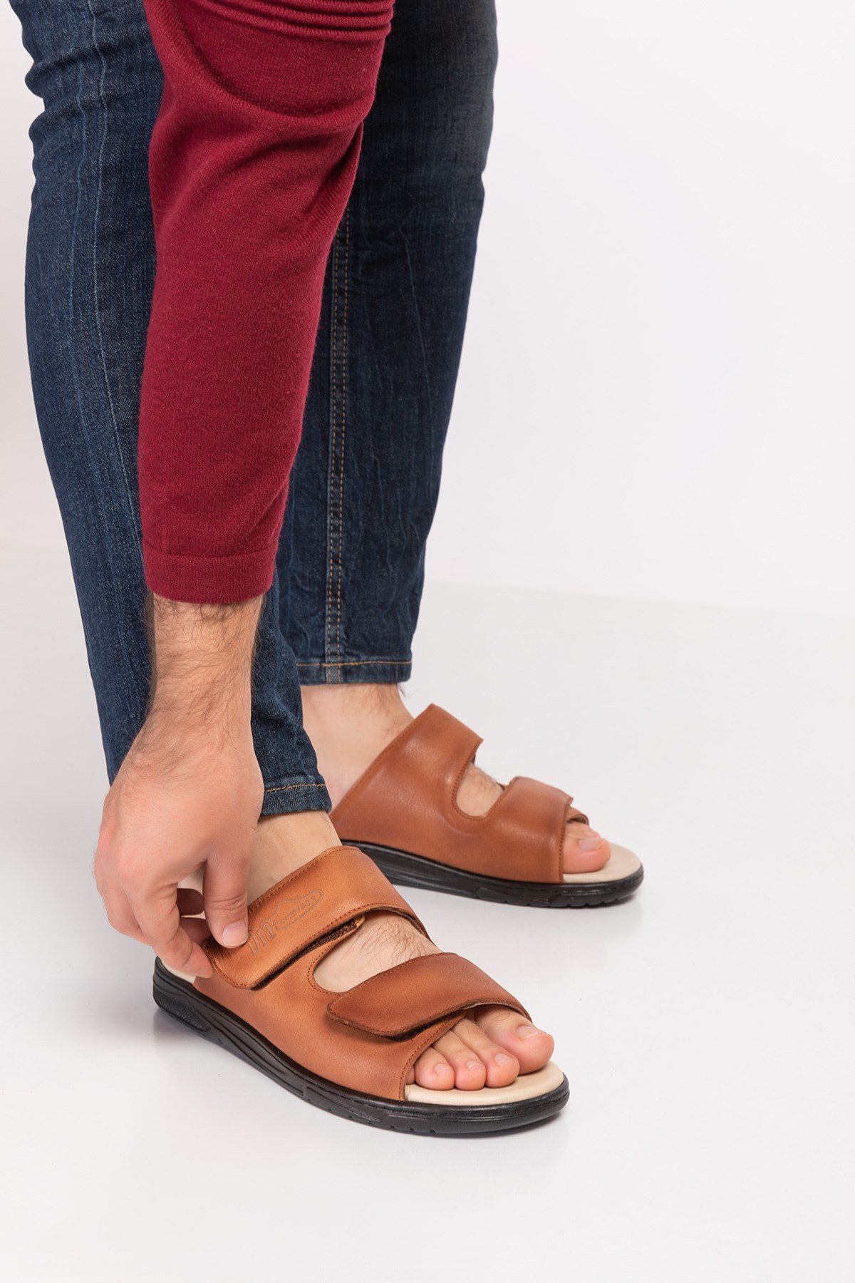 Brown Diabetic Orthopedic Men Slippers